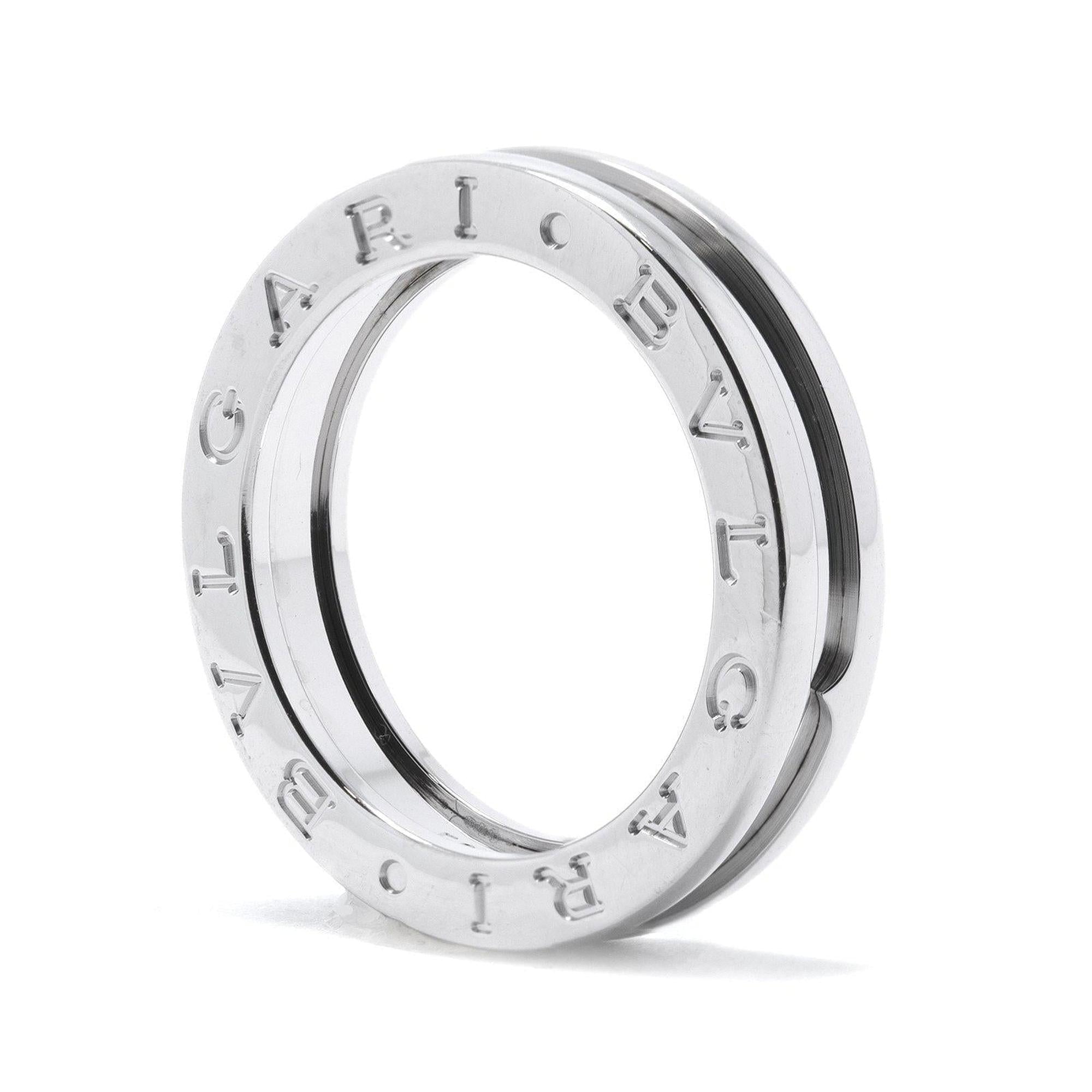 BVLGARI 18k White Gold B.Zero1 One-Band Ring