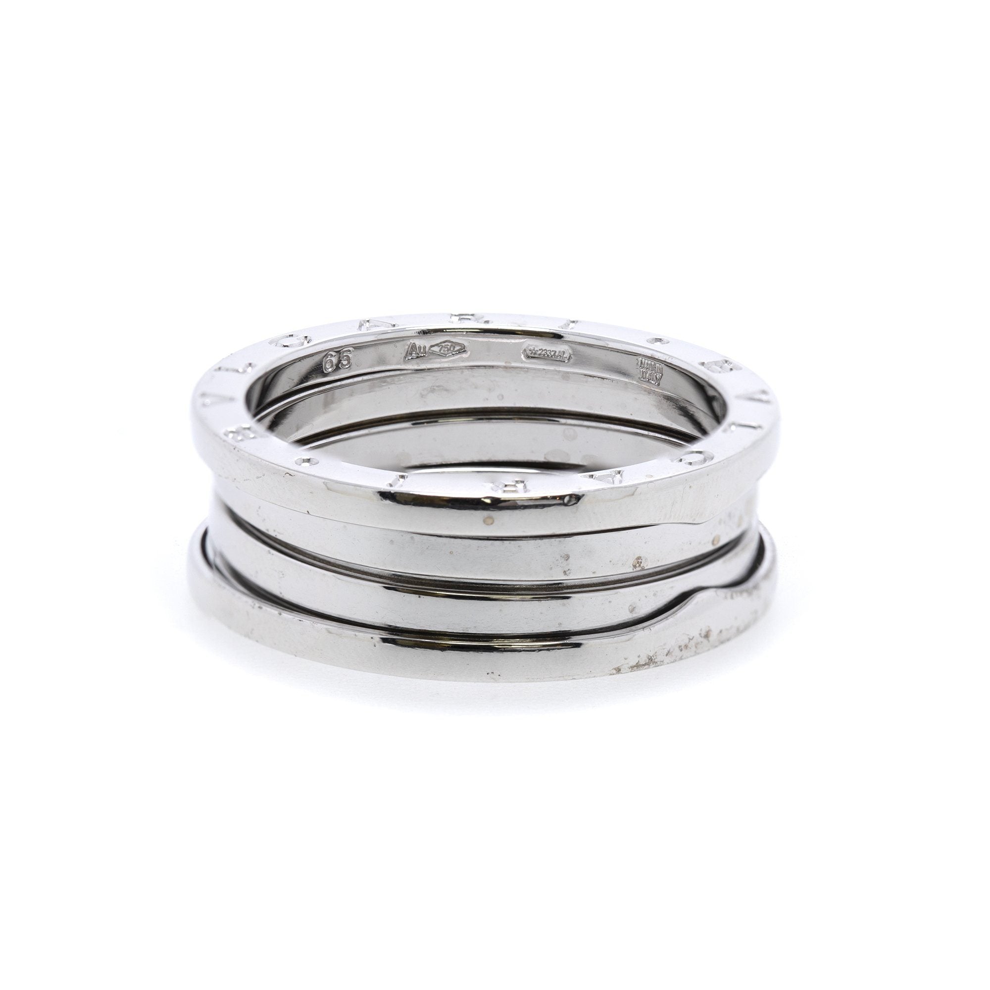 BVLGARI 18k White Gold B.Zero1 Three-Band Ring