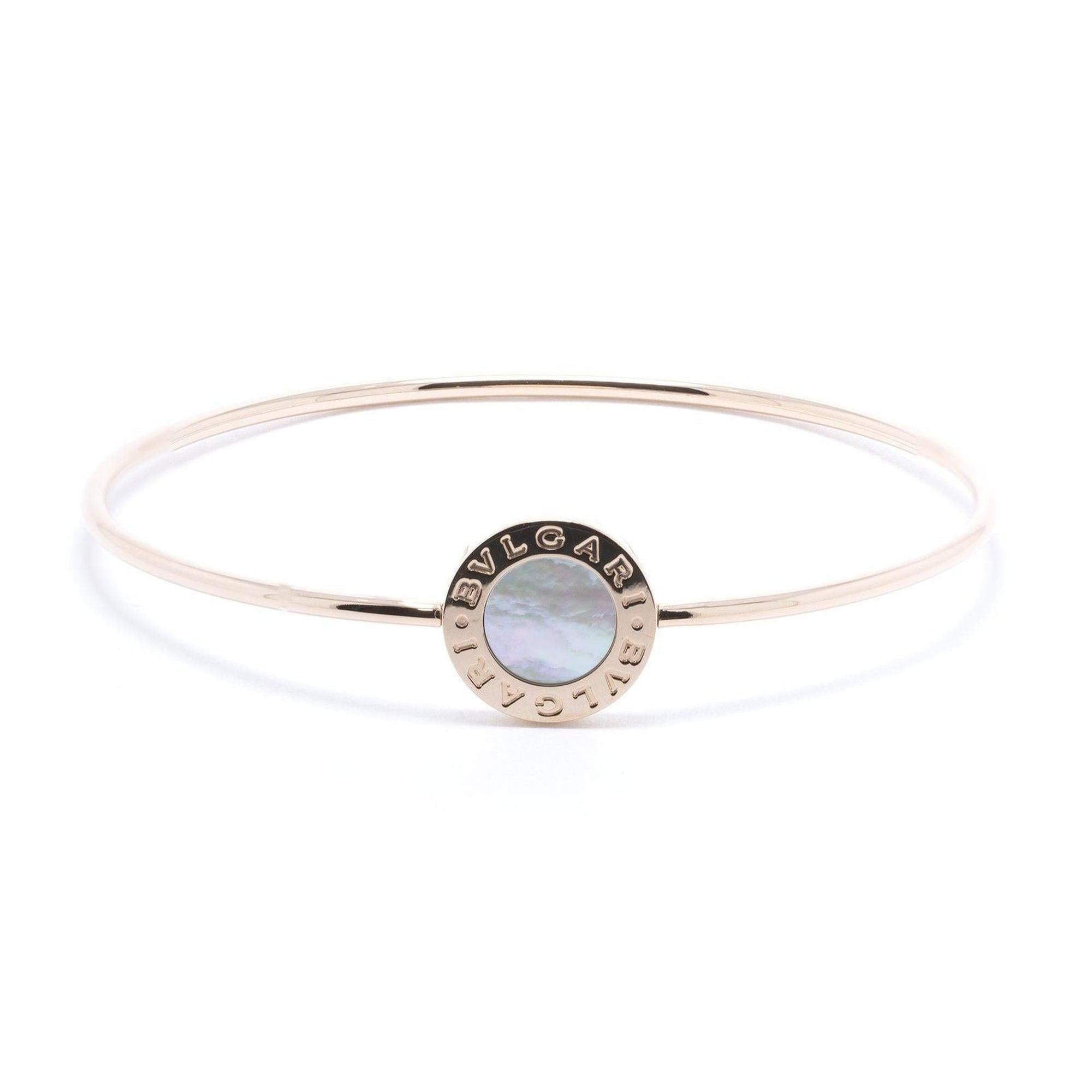 BVLGARI BVLGARI 18k Rose Gold Bracelet with Mother of Pearl