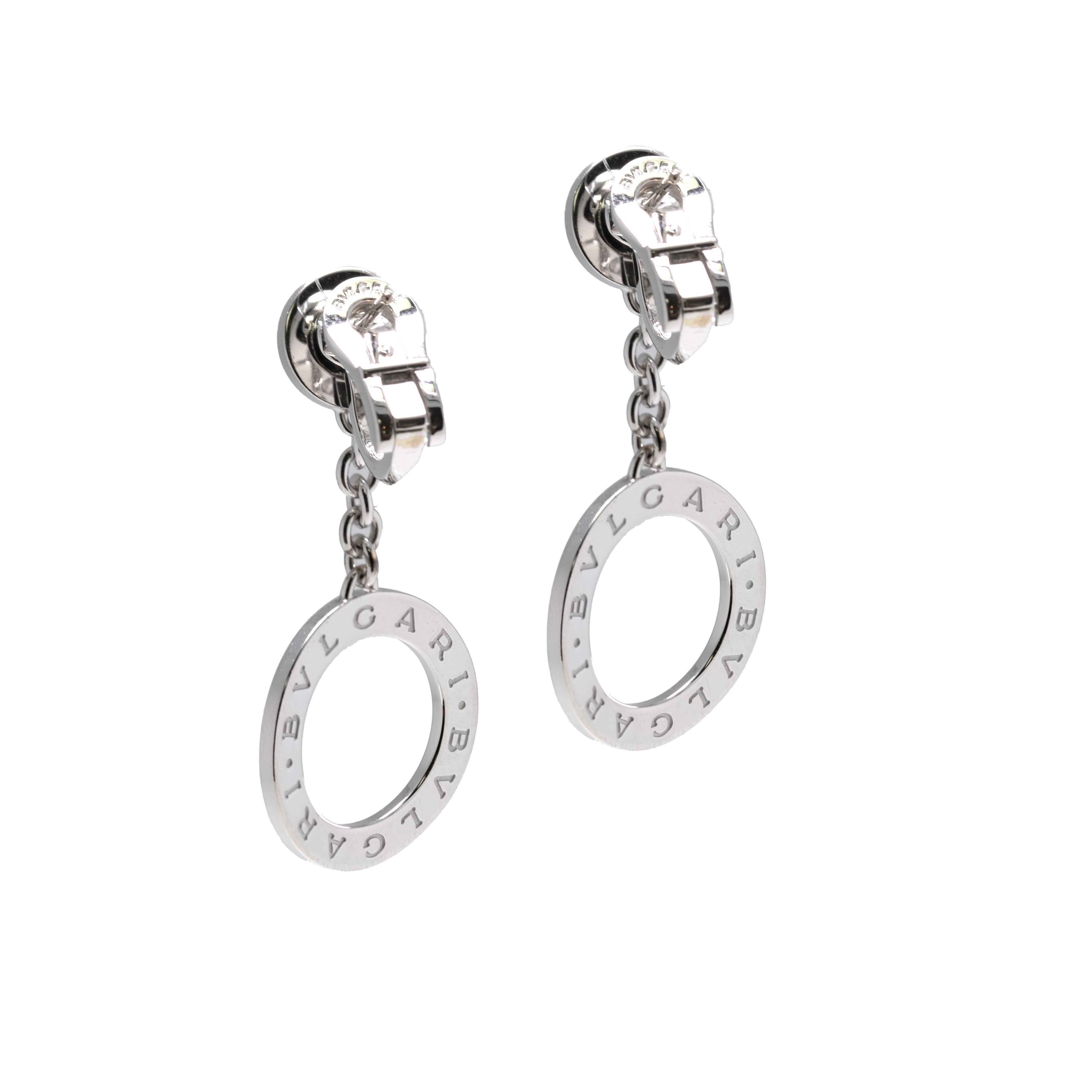 BVLGARI BVLGARI 18k White Gold Diamond Drop Earrings