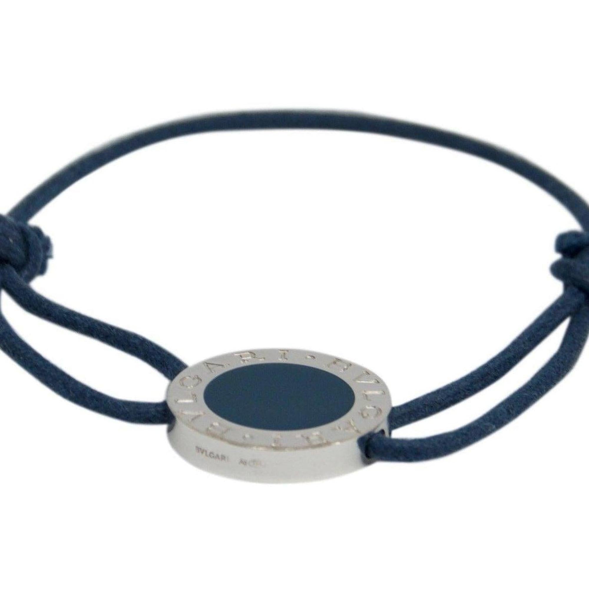 BVLGARI BVLGARI Logo Blue Cord Bracelet