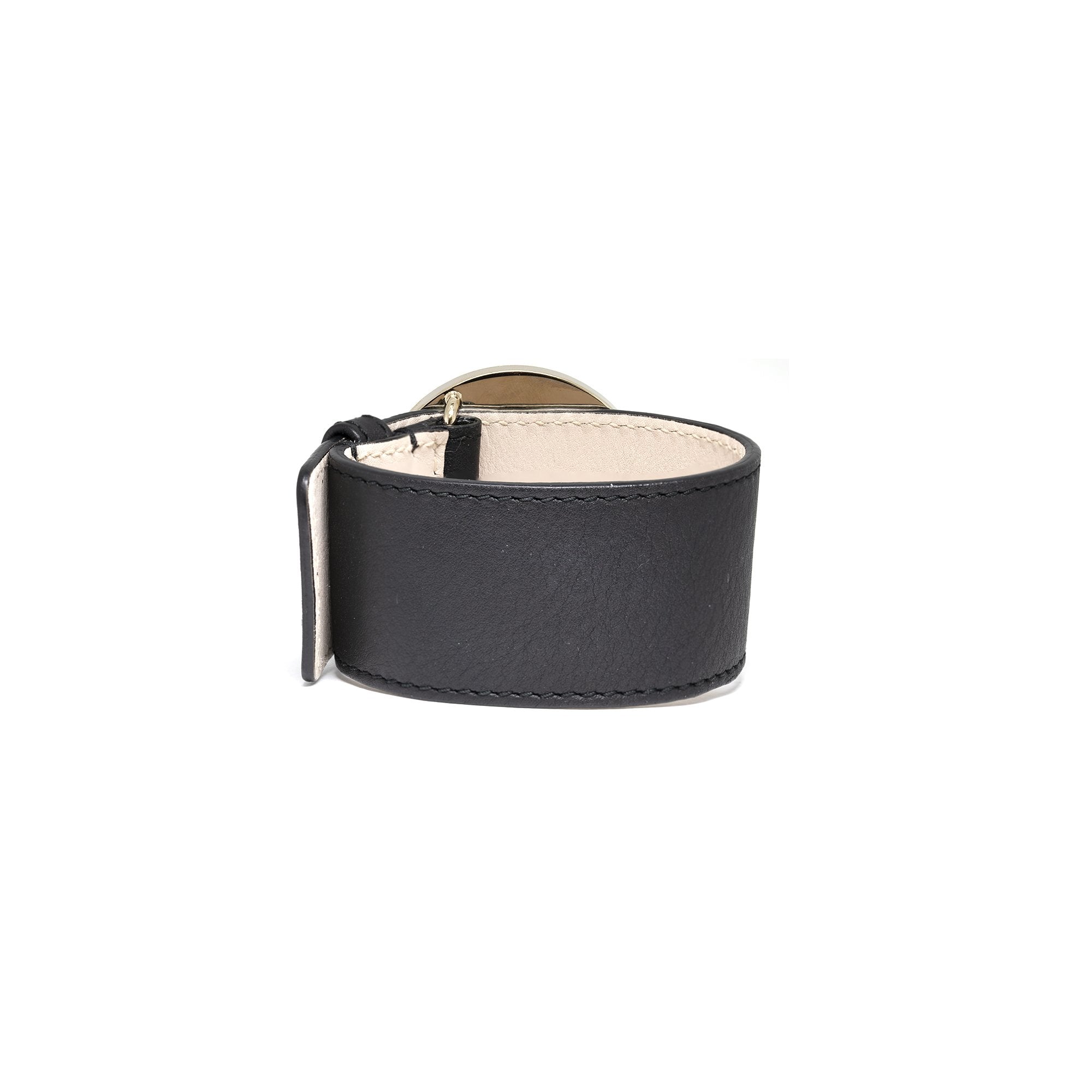 BVLGARI BVLGARI Wide Leather Bracelet w/ Certificate