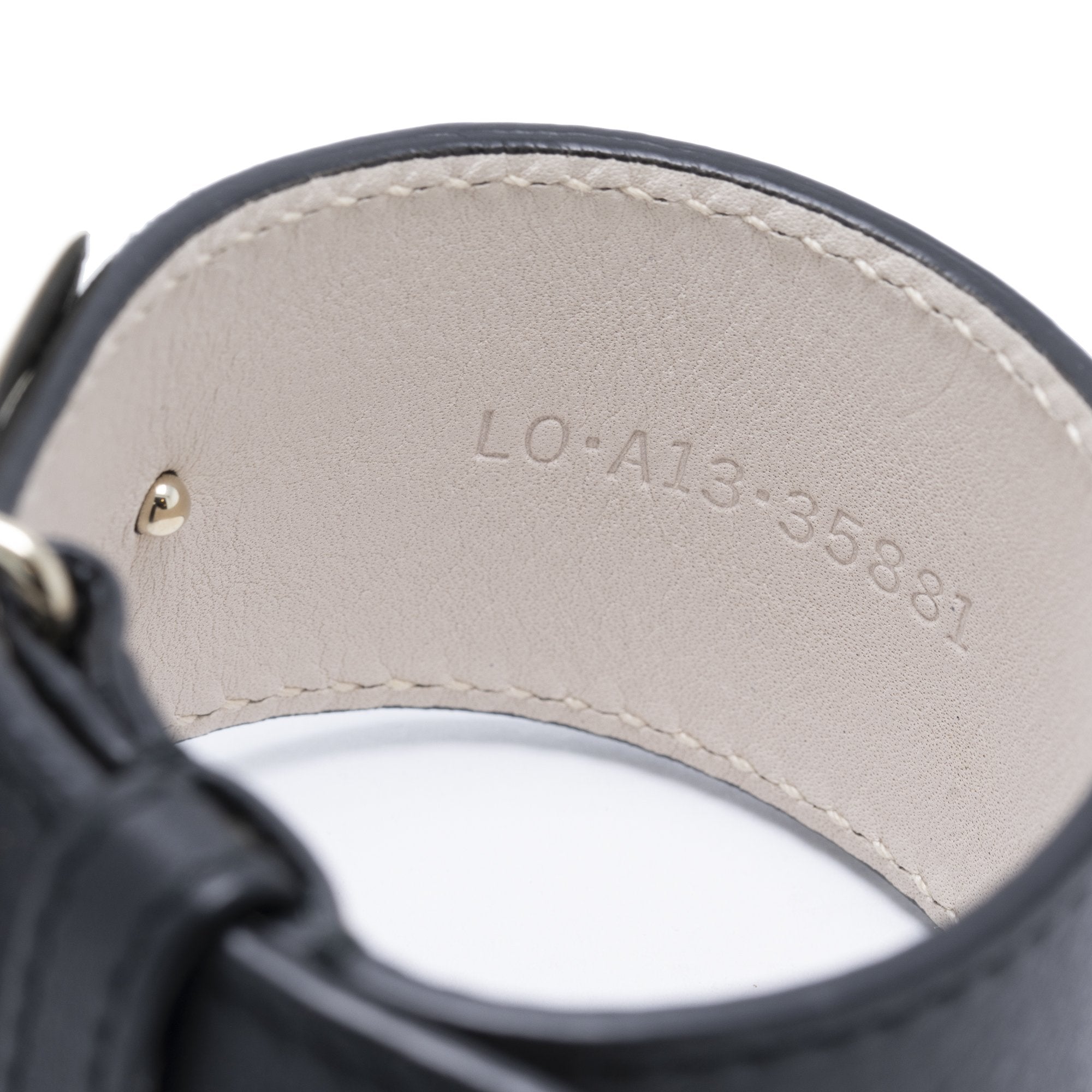 BVLGARI BVLGARI Wide Leather Bracelet w/ Certificate