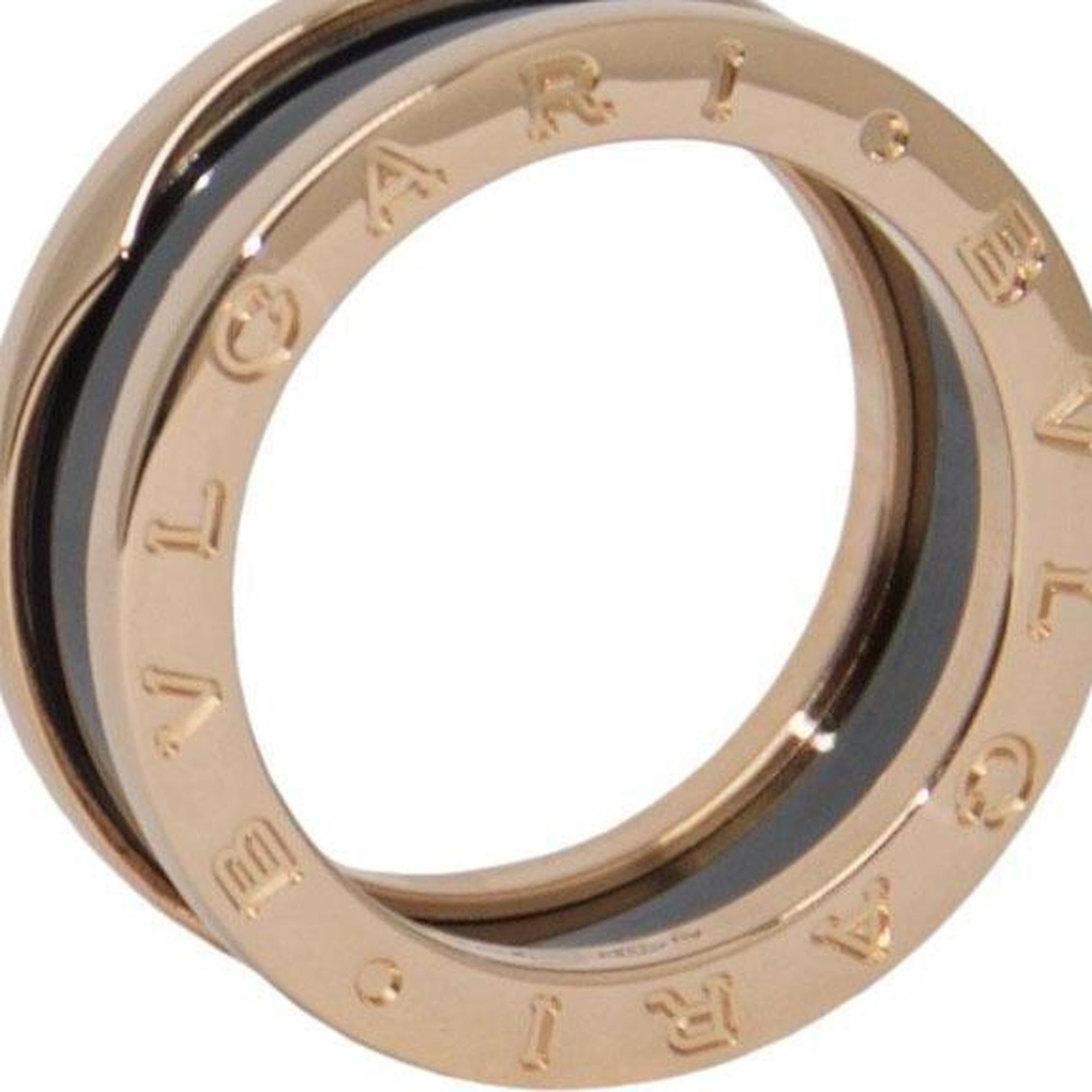 BVLGARI B.Zero1 Two-Band Ring with Rose Gold and Black Ceramic