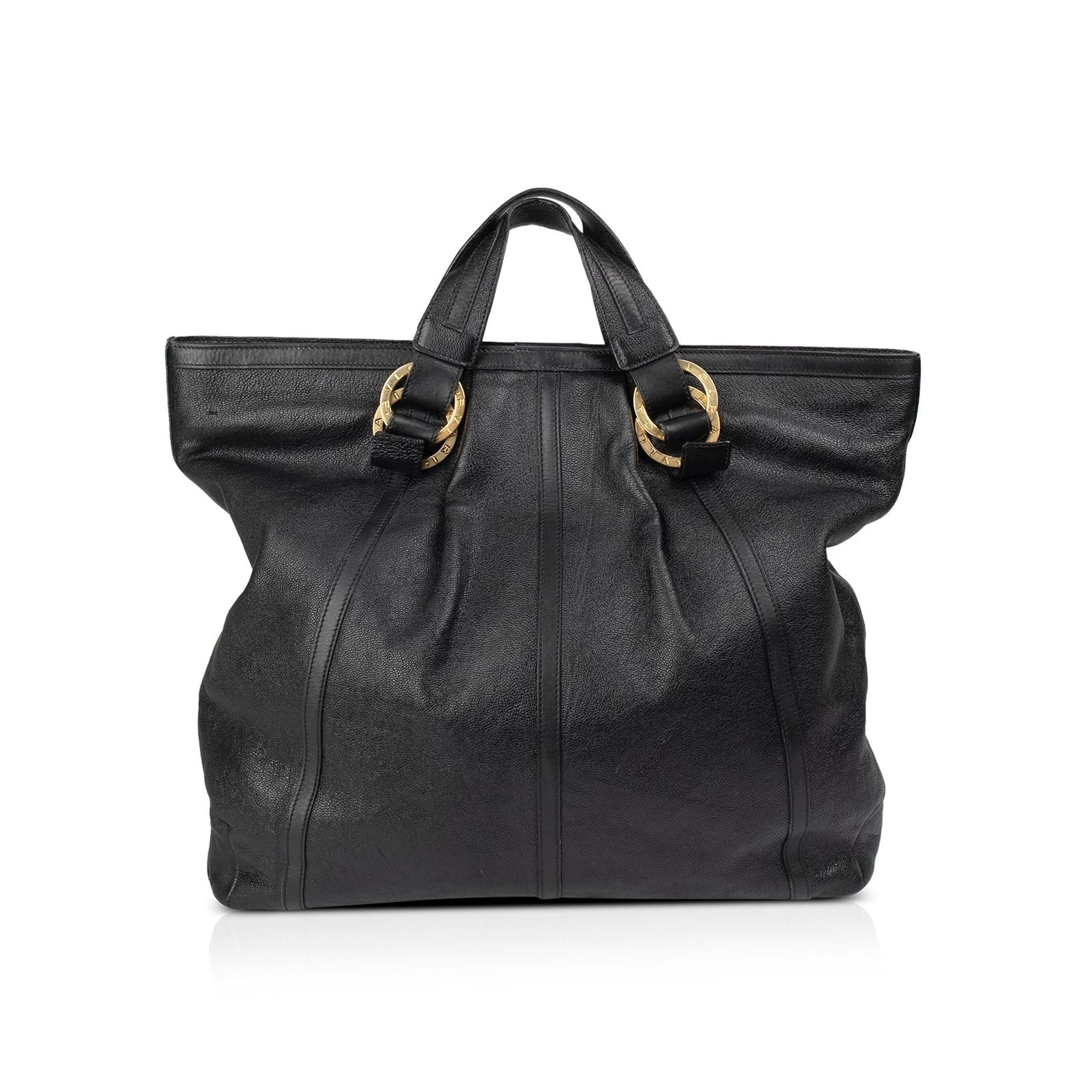 BVLGARI Large Leather Tote