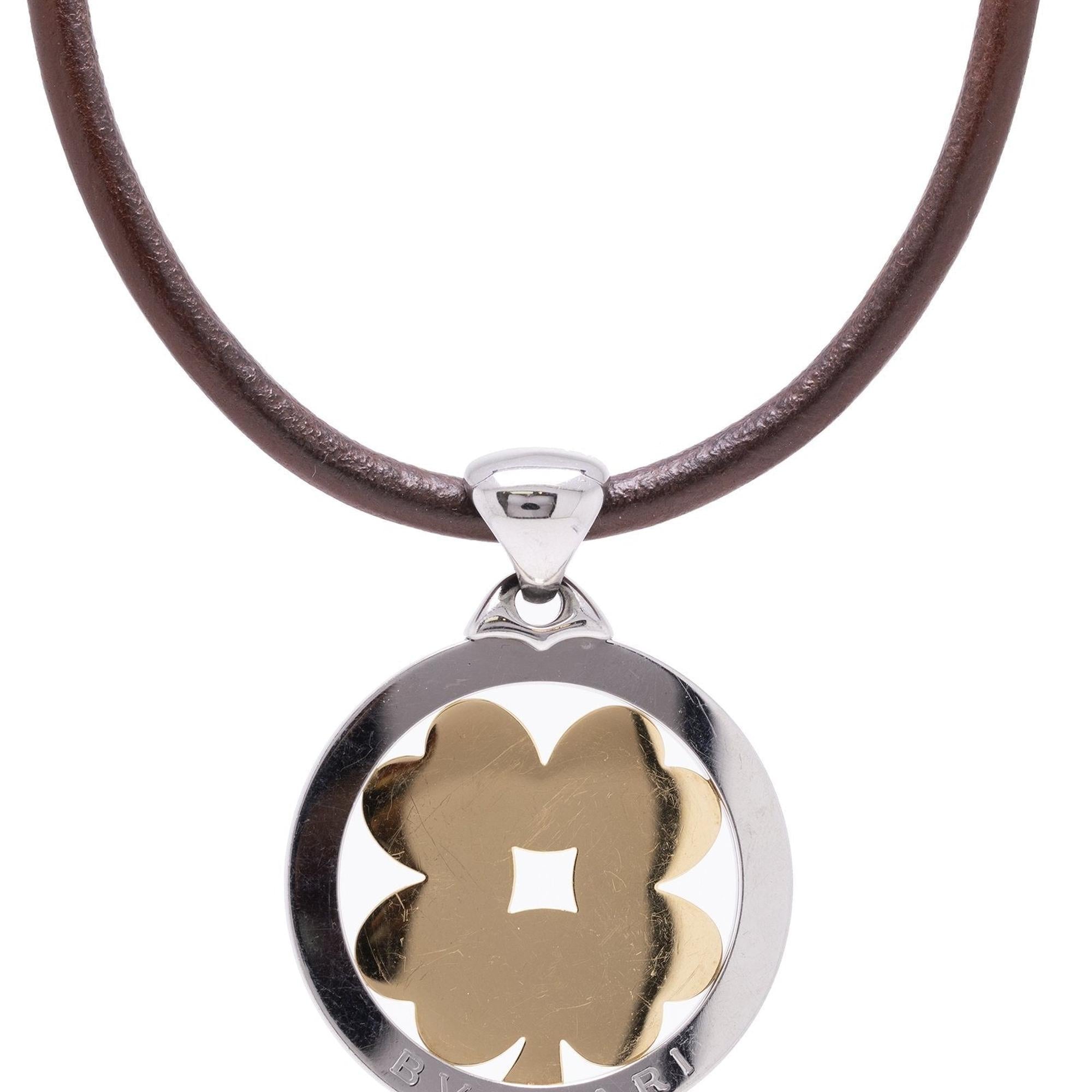 BVLGARI Tondo Clover Pendant Necklace