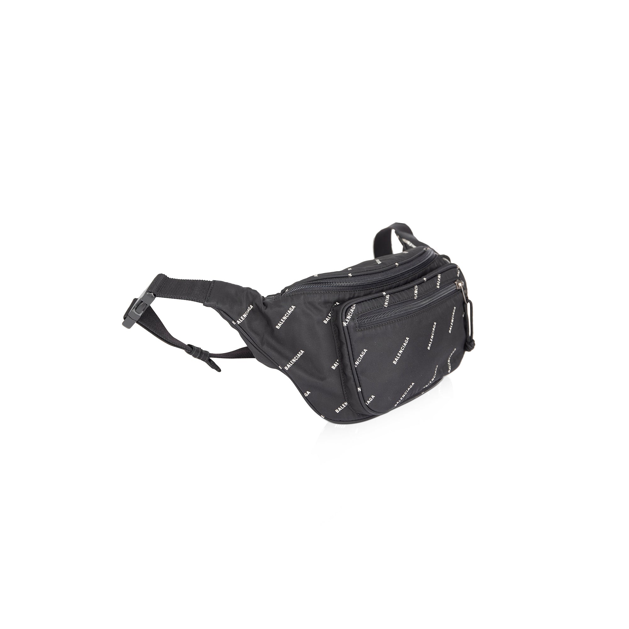 Balenciaga Allover Logo Explorer Belt Bag – OLIVER'S