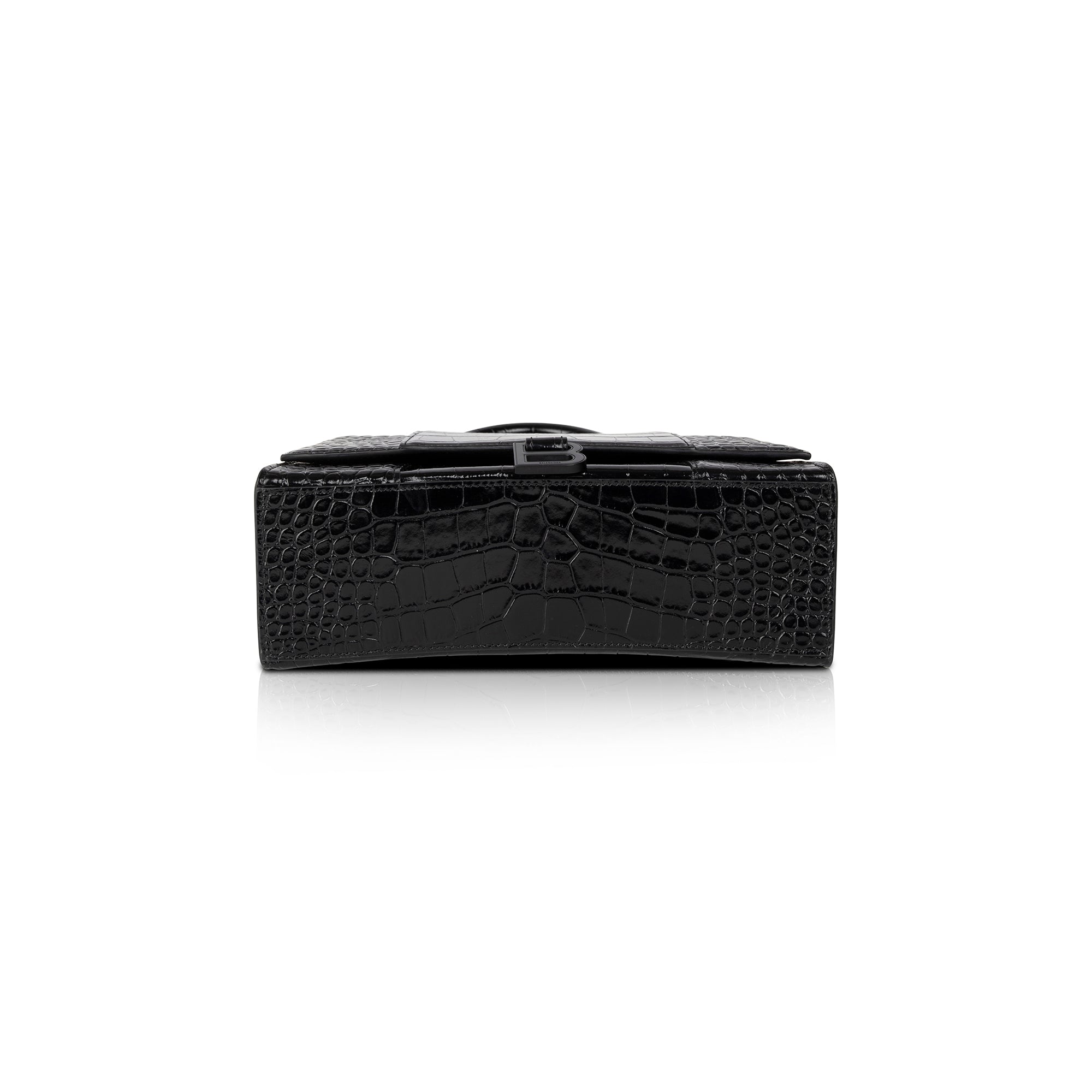 Balenciaga Croc-Embossed Hourglass Medium Top Handle Bag