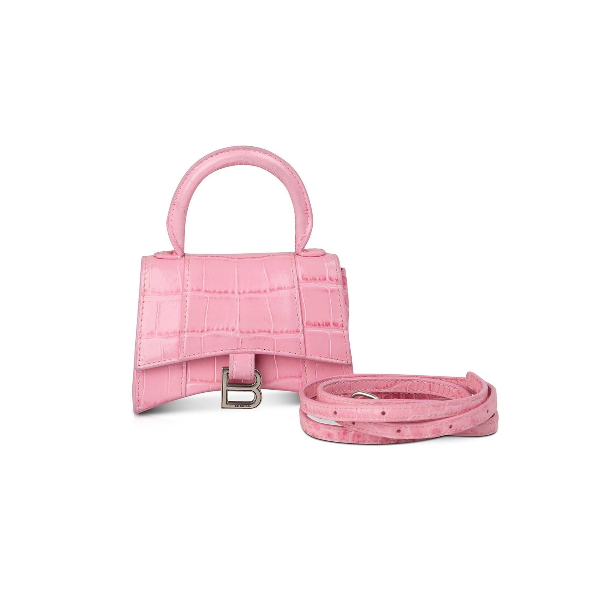 Balenciaga Croc-Embossed Mini Hourglass Bag – OLIVER'S