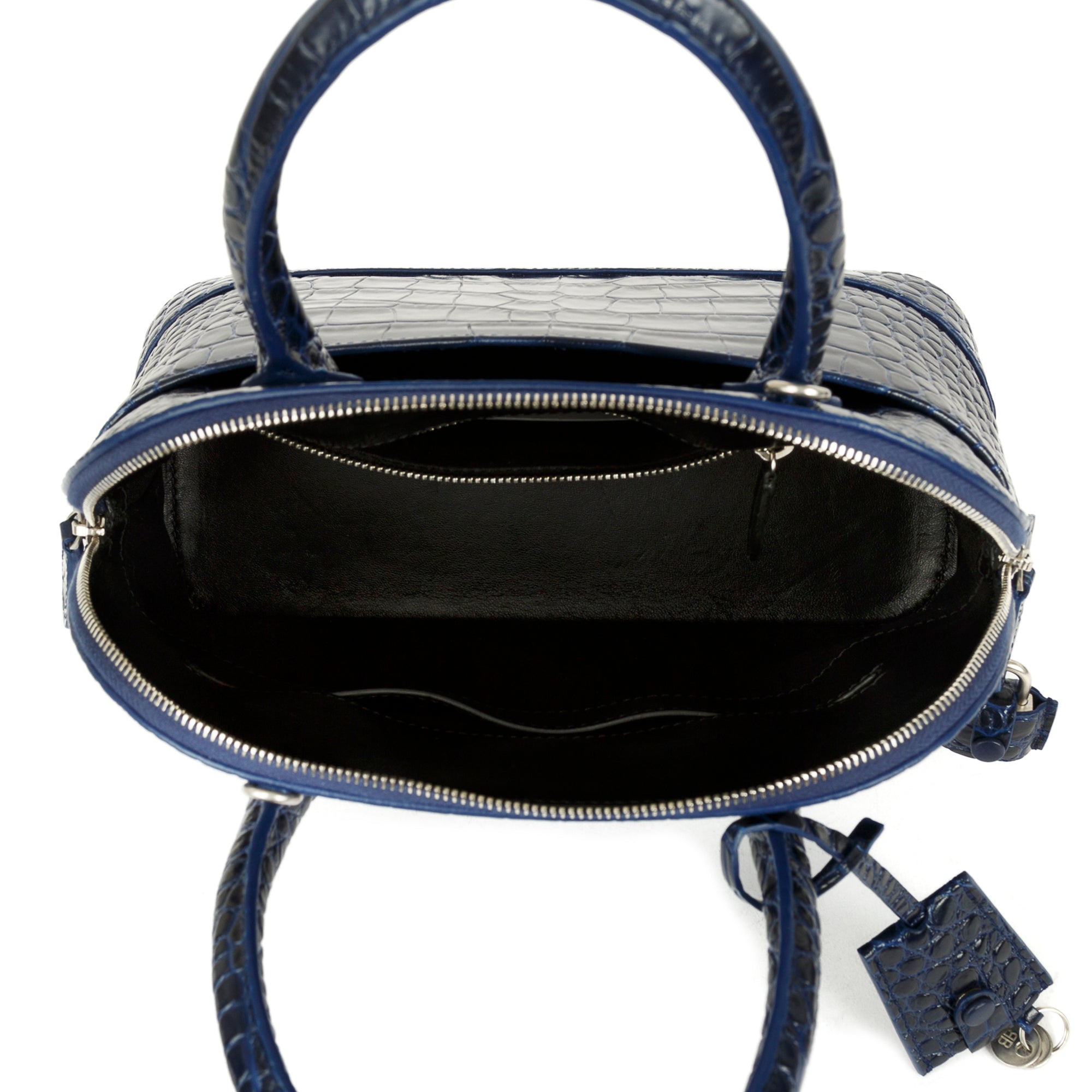 Balenciaga Croc Embossed Ville S Top Handle Bag w/ Strap