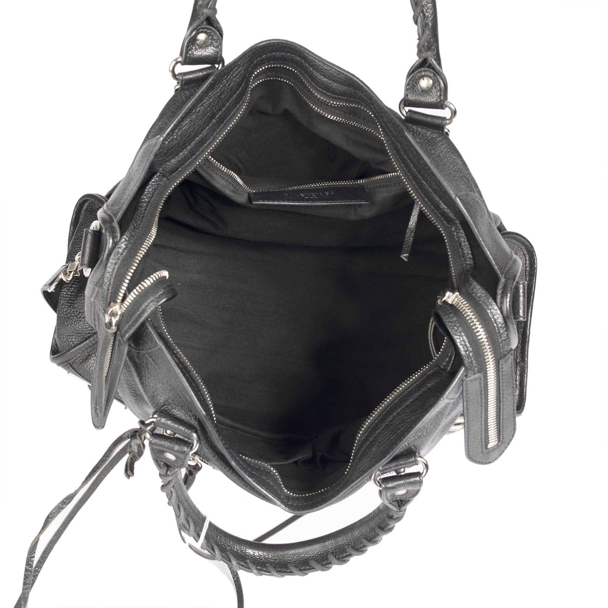 Balenciaga Motocross Classic Silver City Bag