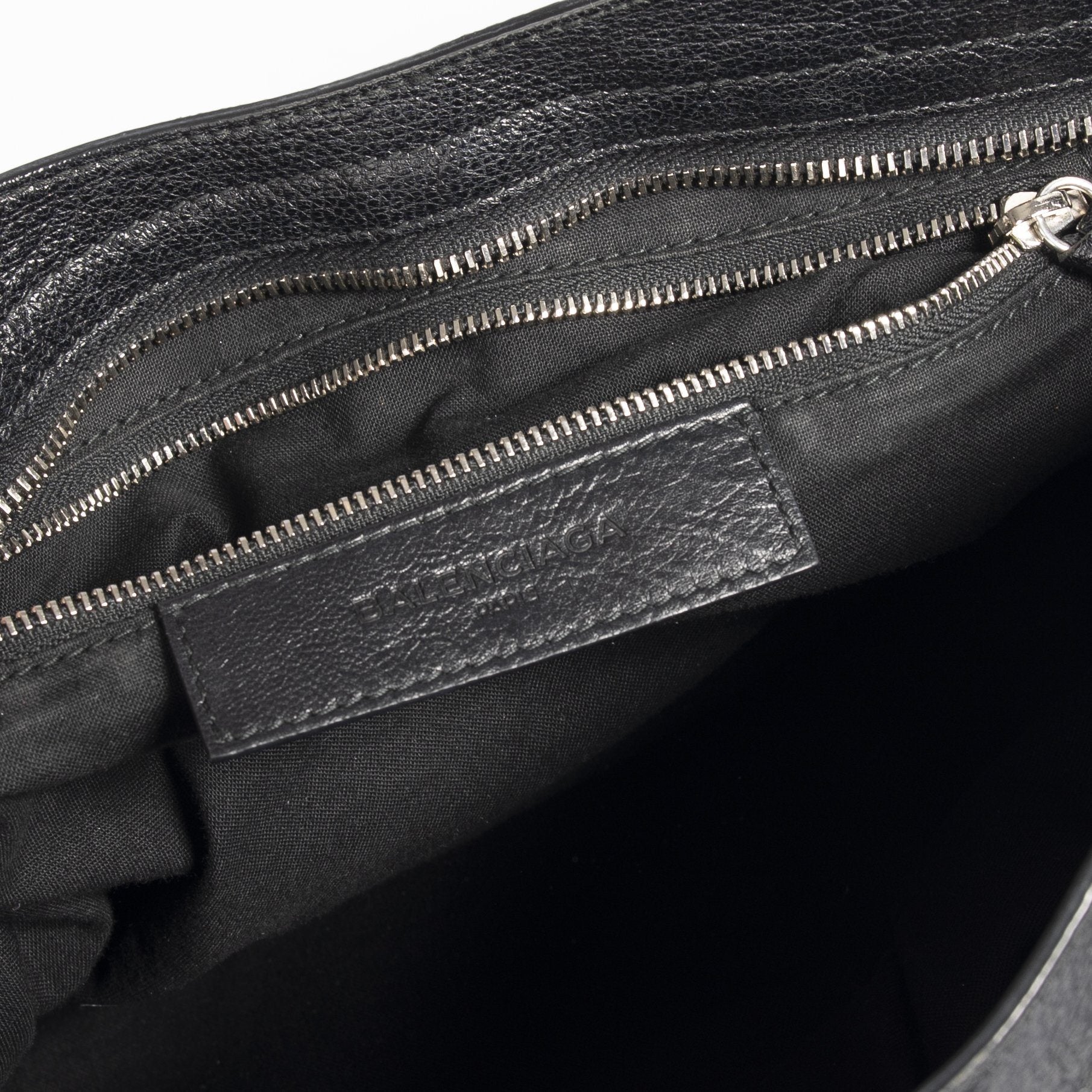 Balenciaga Motocross Classic Silver City Bag