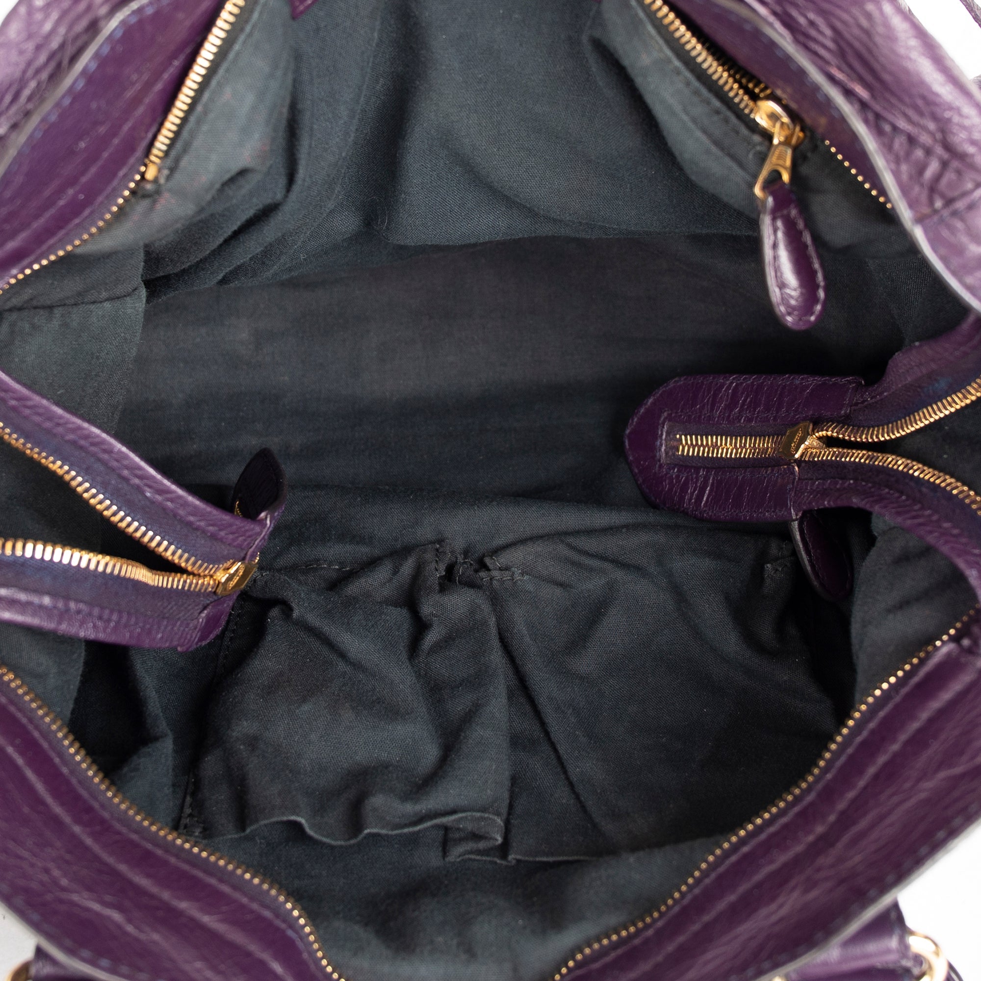Balenciaga Purple Motocross Classic City Bag