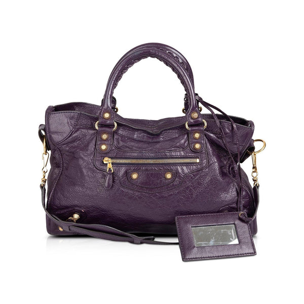 Balenciaga Purple Motocross Classic City Bag – OLIVER'S