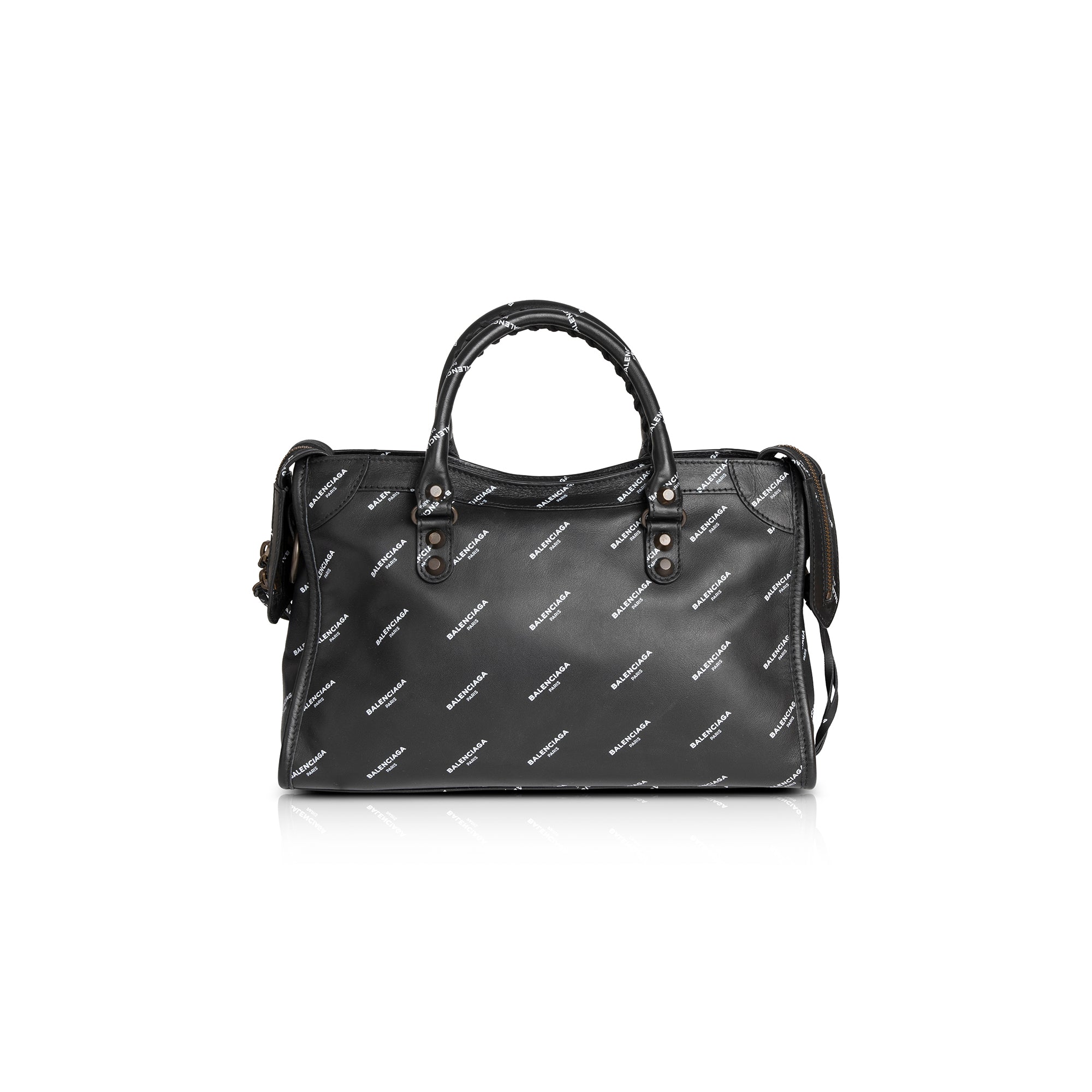 Balenciaga Small Motocross Classic Logo City Bag