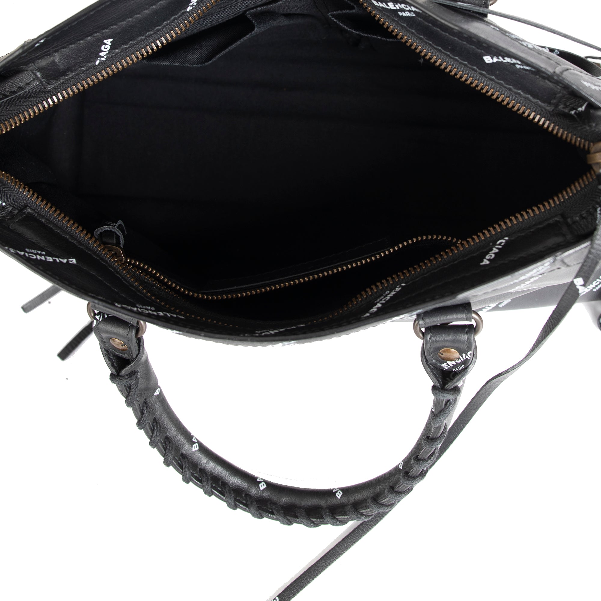 Balenciaga Small Motocross Classic Logo City Bag