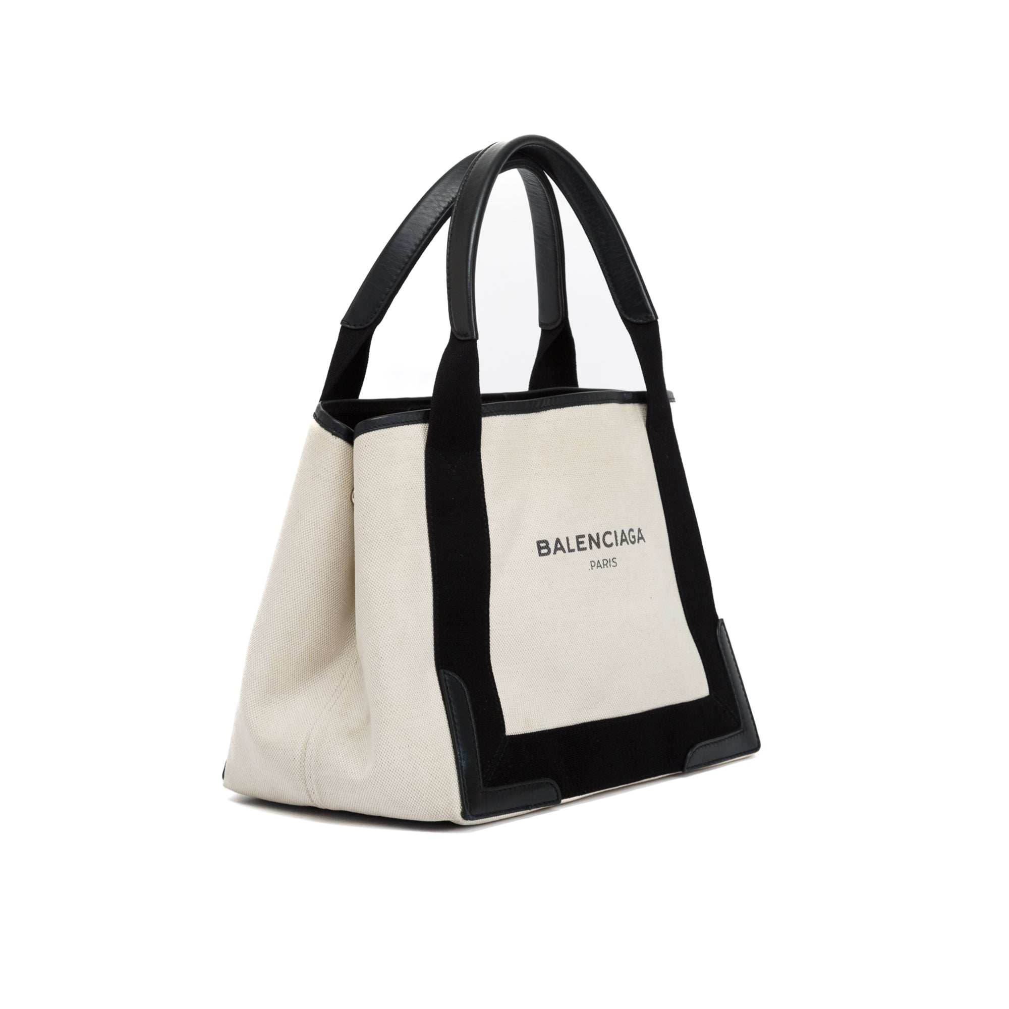 Balenciaga Small Navy Cabas Tote w/ Pouch
