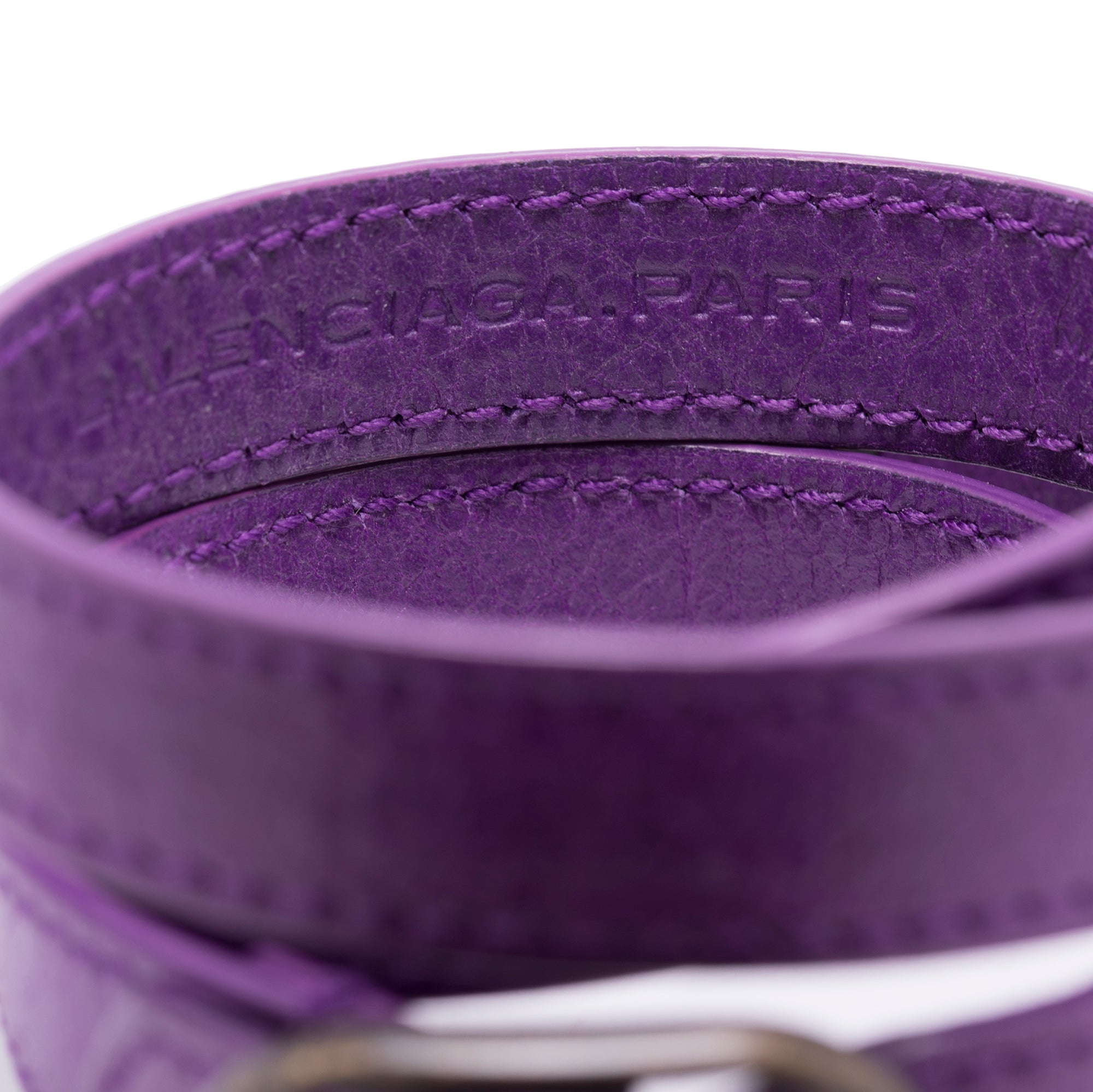 Balenciaga Triple Tour Leather Wrap Bracelet