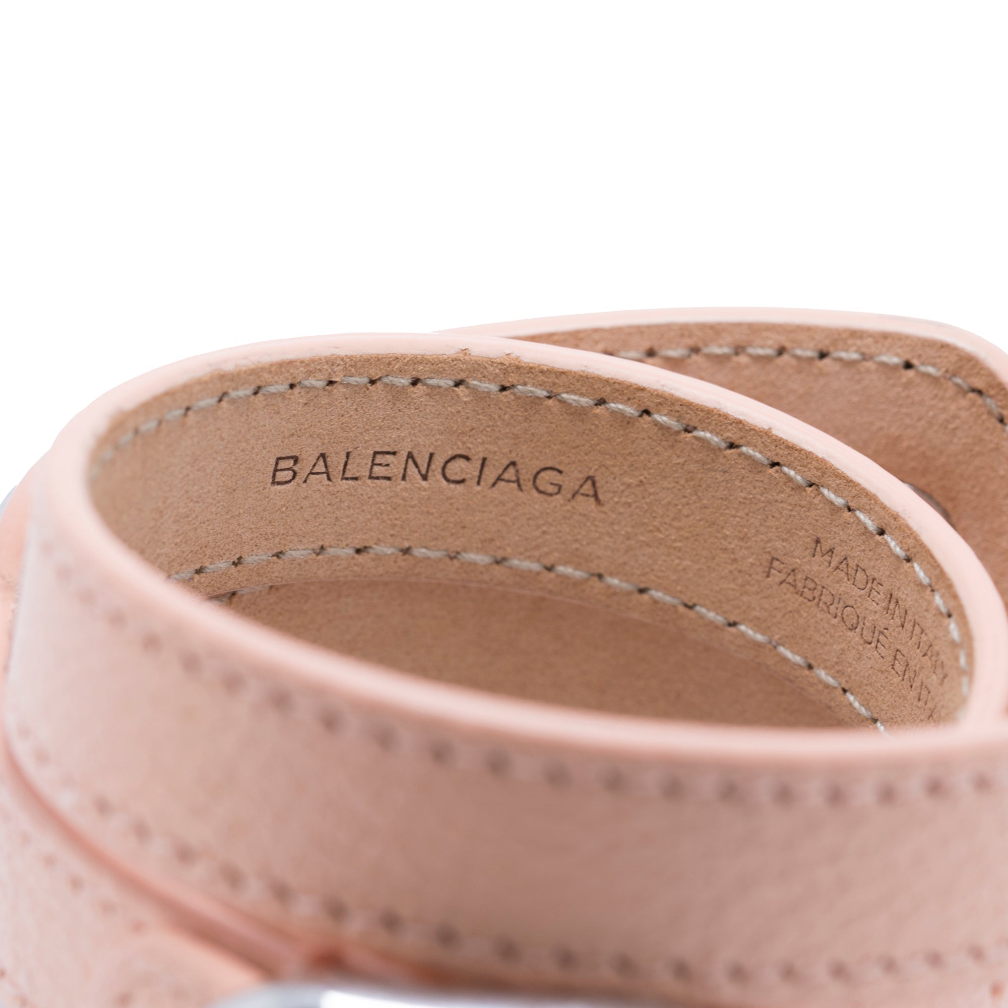 Balenciaga Triple Tour Leather Wrap Bracelet w/ Box