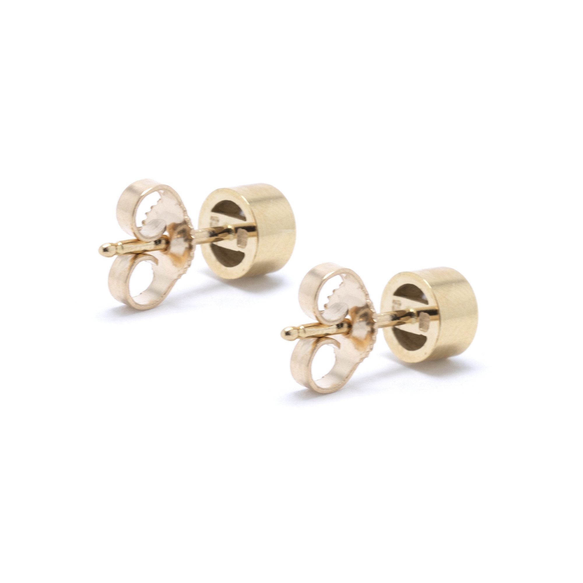 Bezel-Set Diamond Stud Earrings