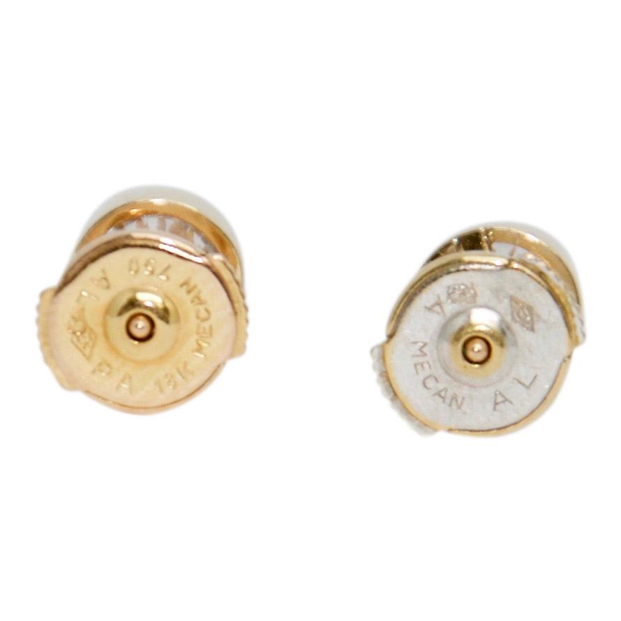 Bezel-Set Diamond Stud Earrings