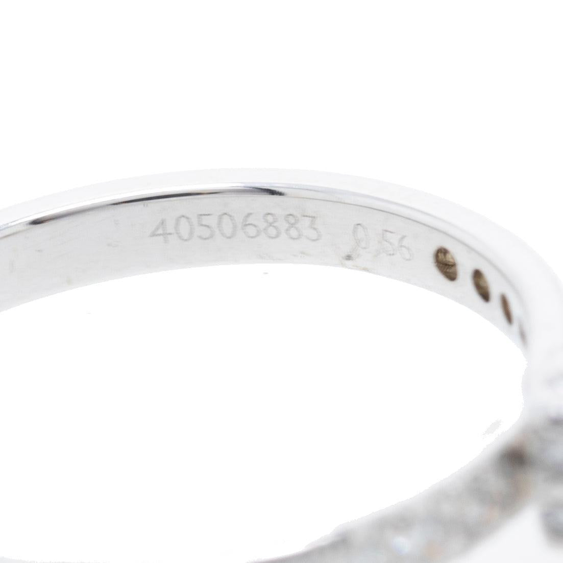 Birks 18k White Gold Princess Cut Diamond Engagement Ring