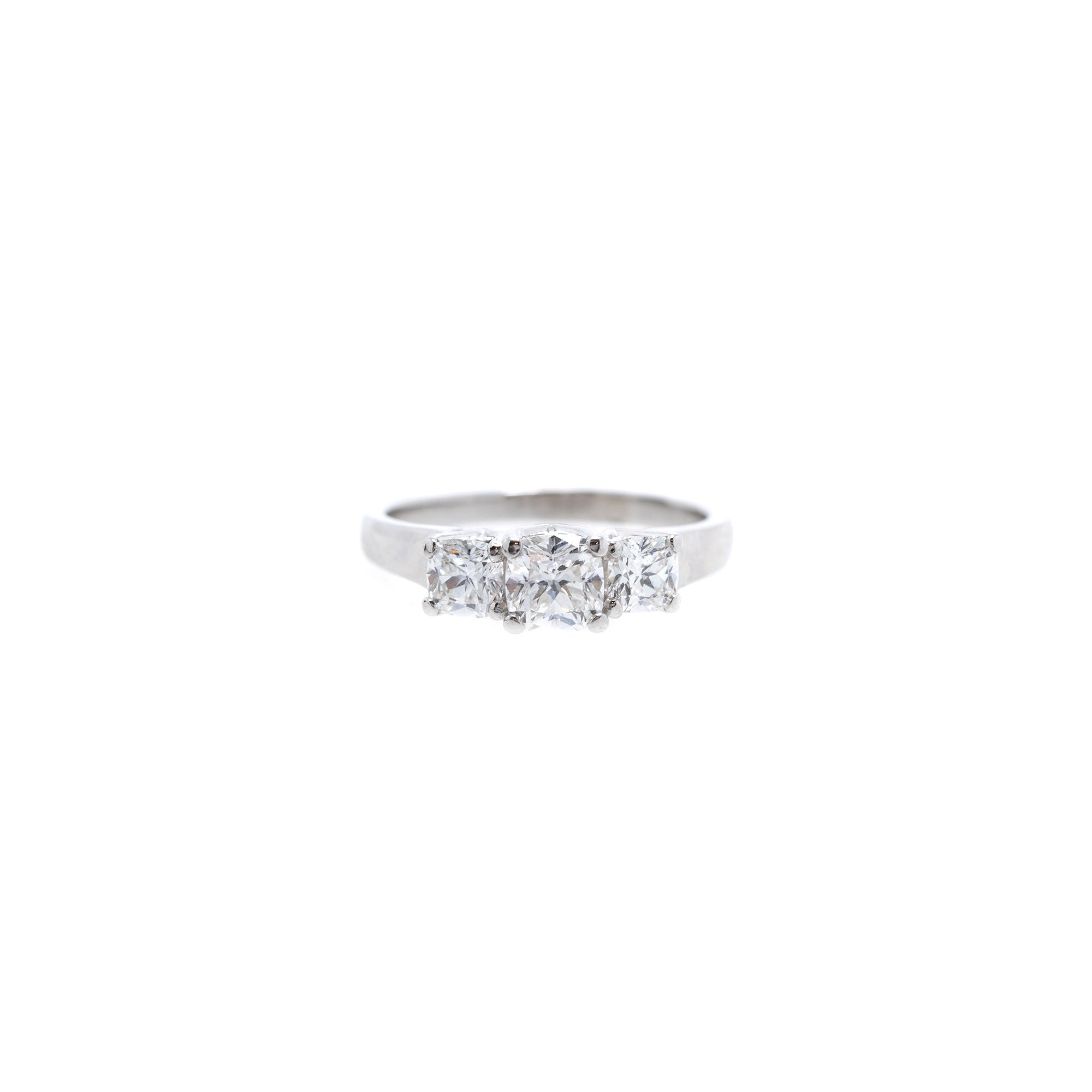 Birks Amorique Platinum Three Stone Diamond Ring