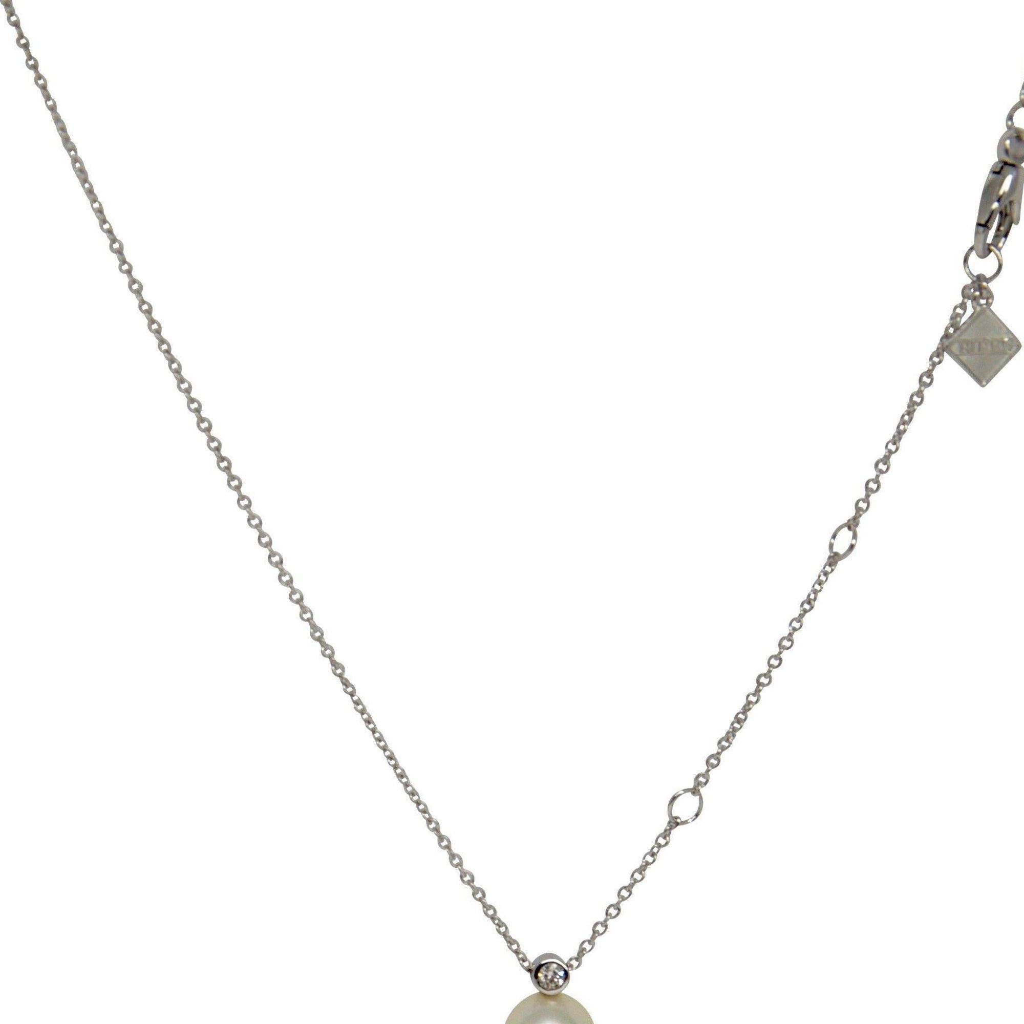 Birks Pearl and Diamond Pendant Necklace