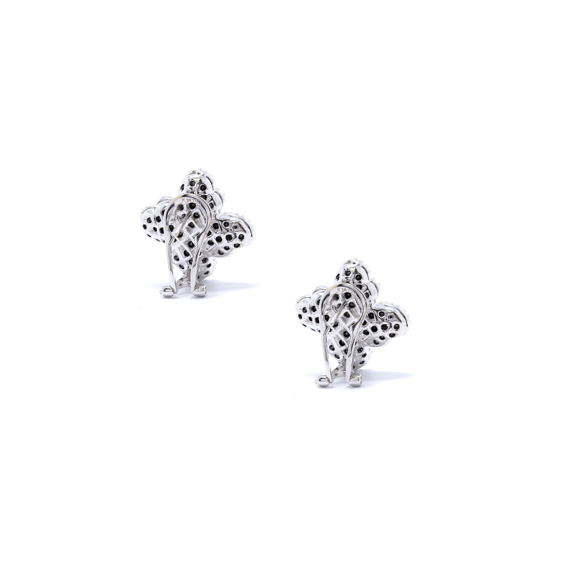 Black and White Diamond Earrings