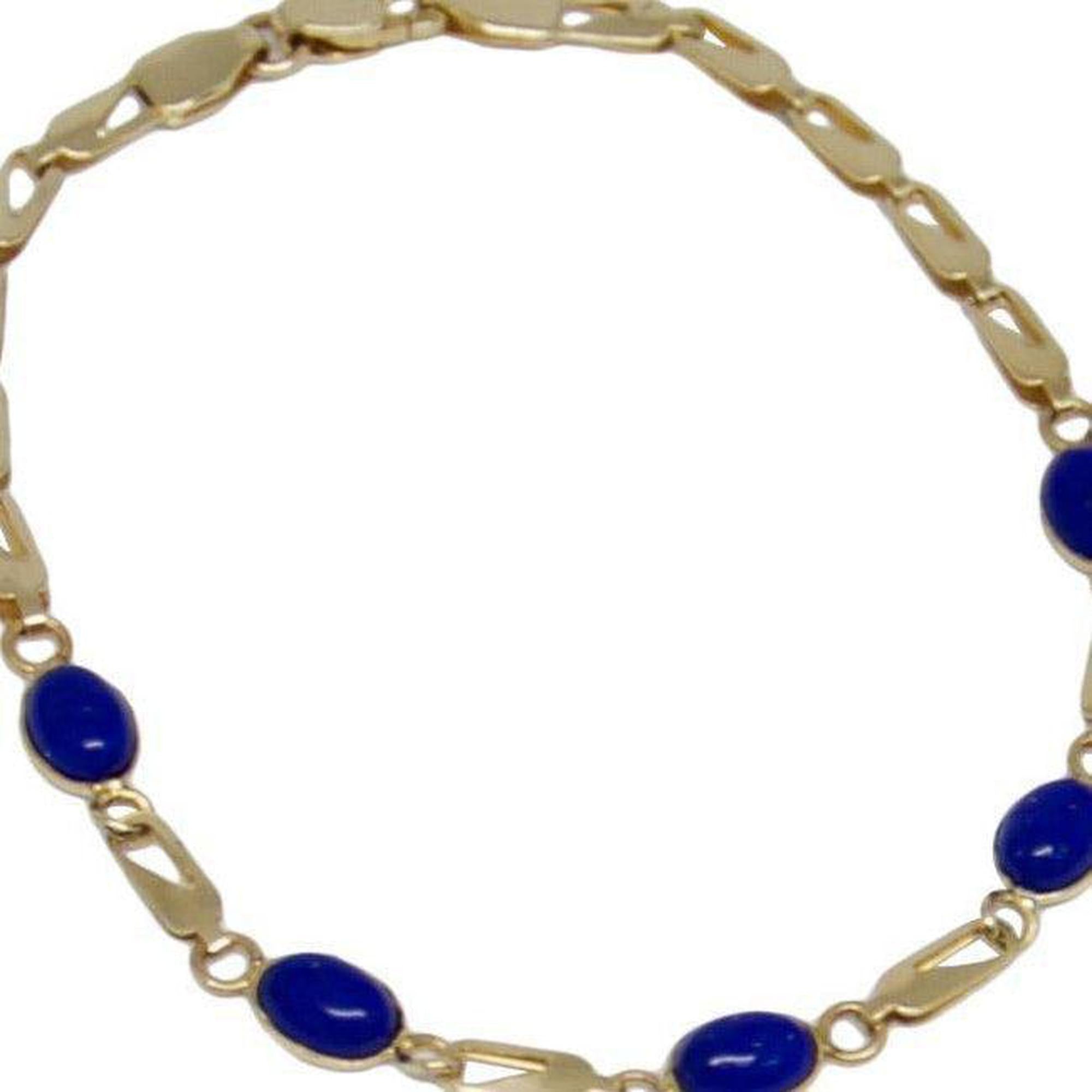 Blue Lapis Lazuli Link Bracelet