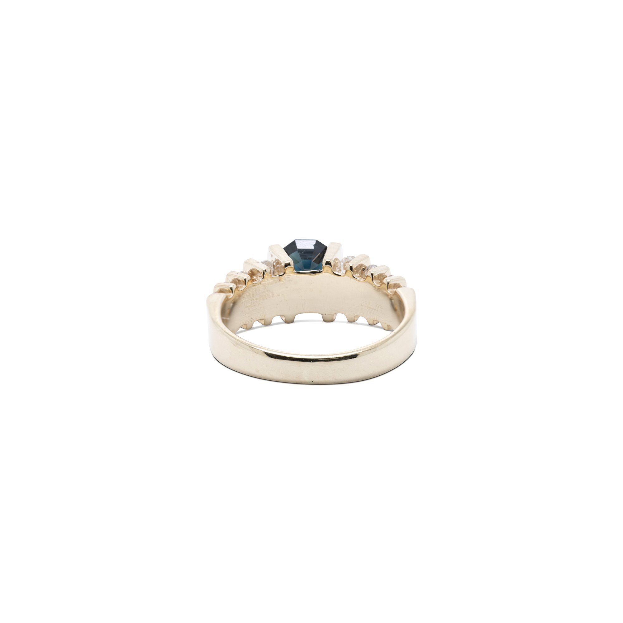 Blue Sapphire and Diamond Cocktail Ring