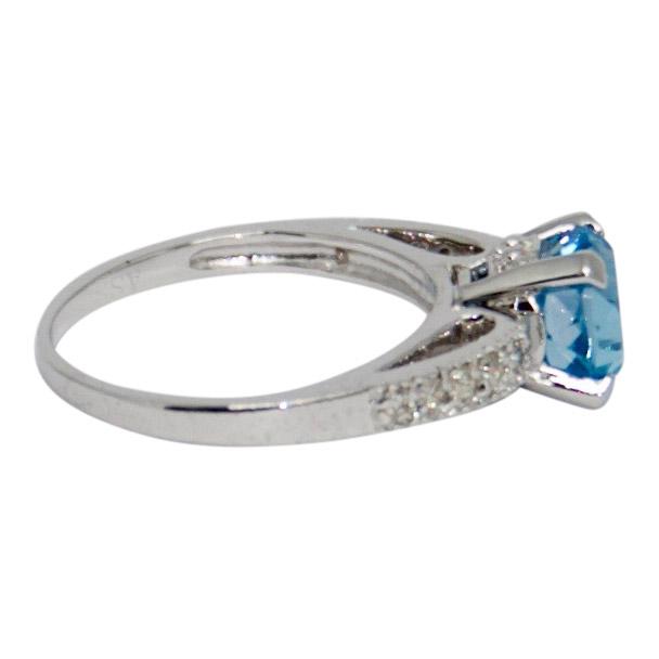 Blue Topaz and Diamond Cocktail Ring