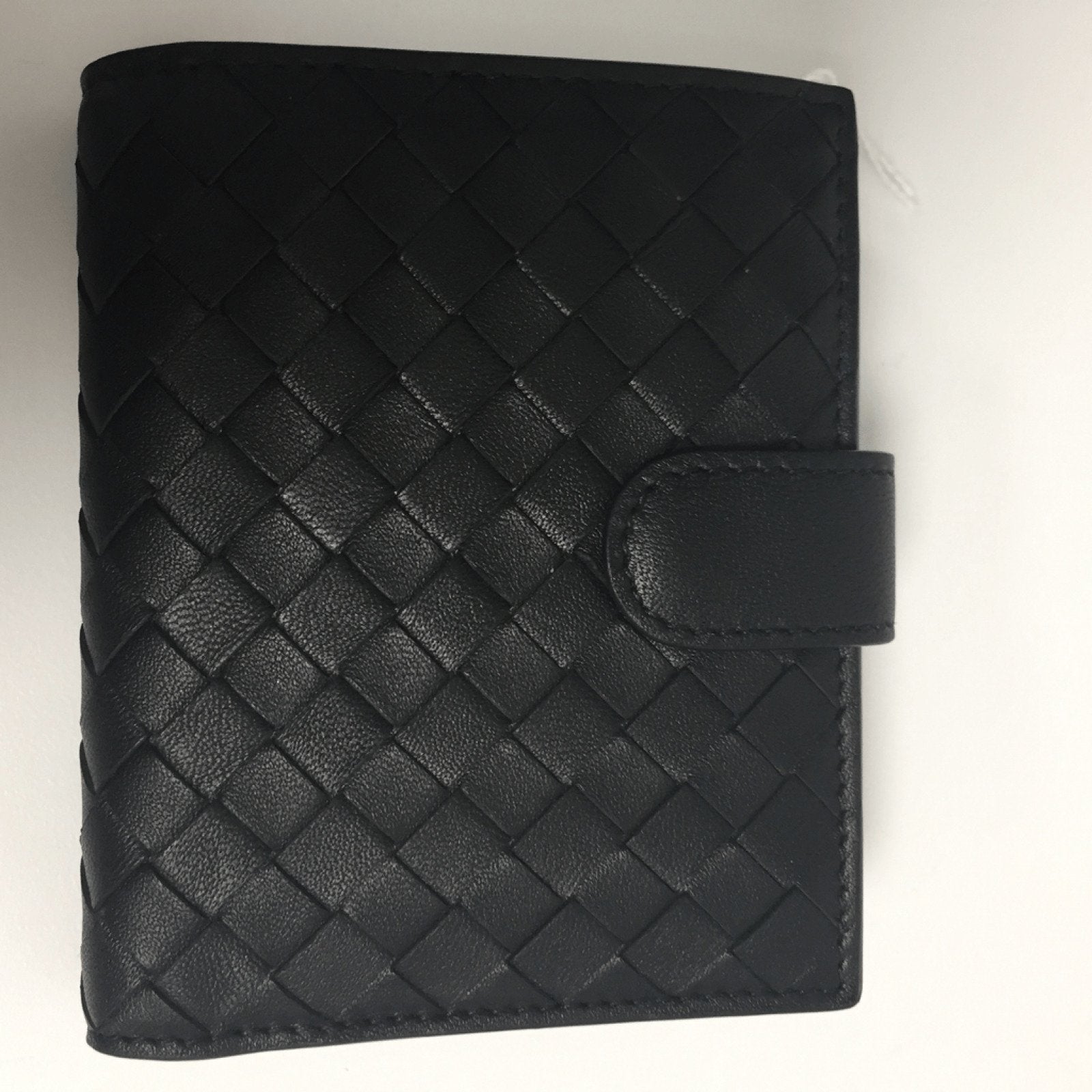 Bottega Black Small Flap Coin Wallet