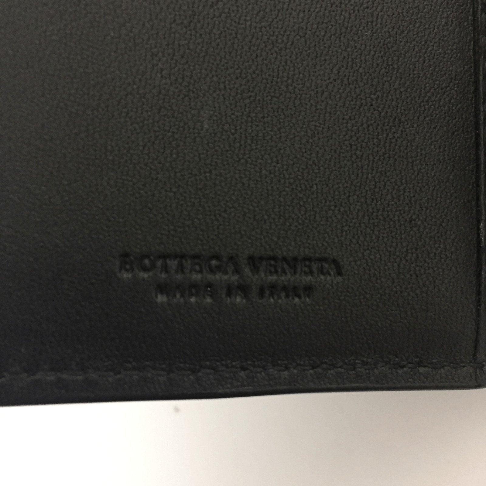 Bottega Black Small Flap Coin Wallet