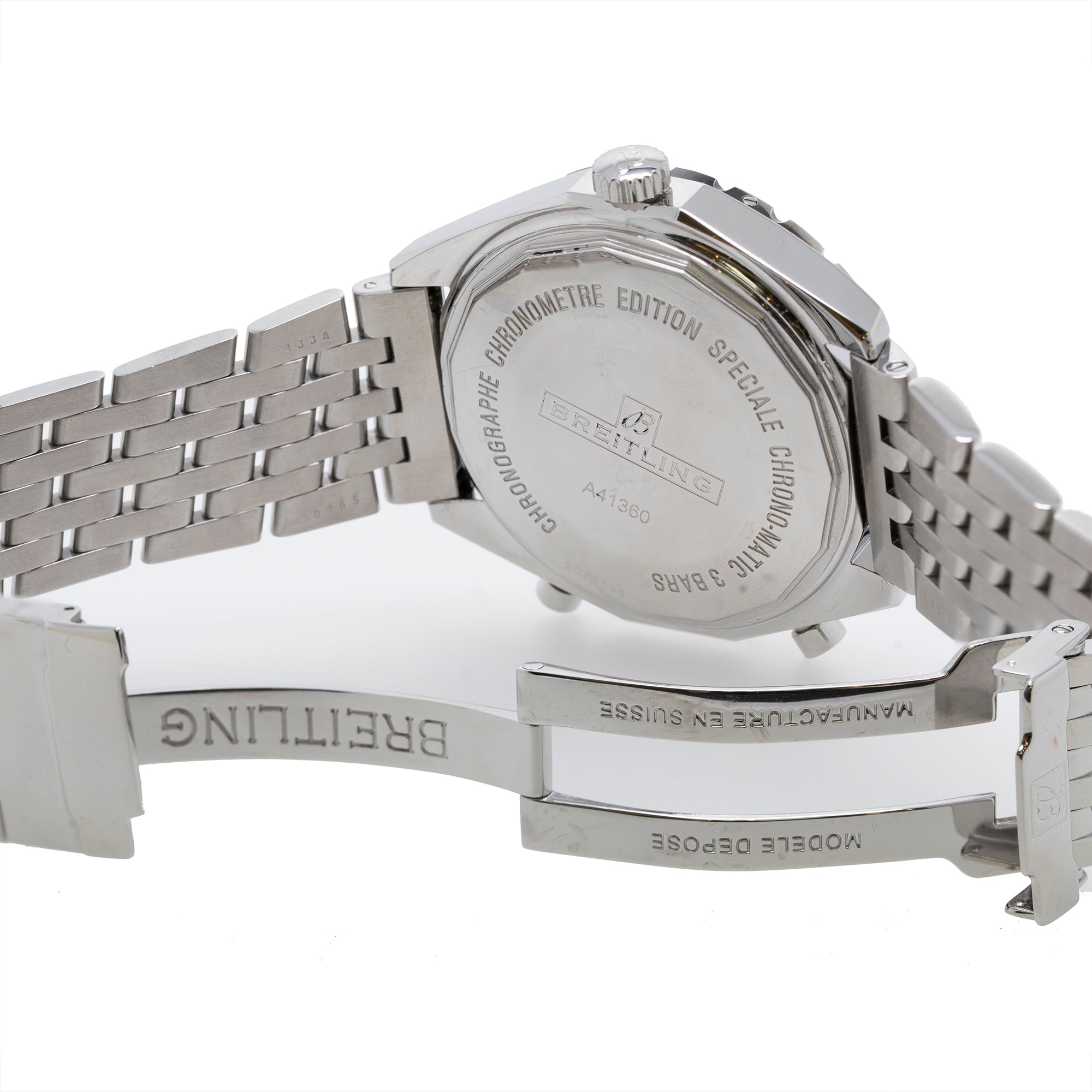 Breitling Chrono-Matic Chronograph Automatic Watch w/ Box, Papers & Extra Straps