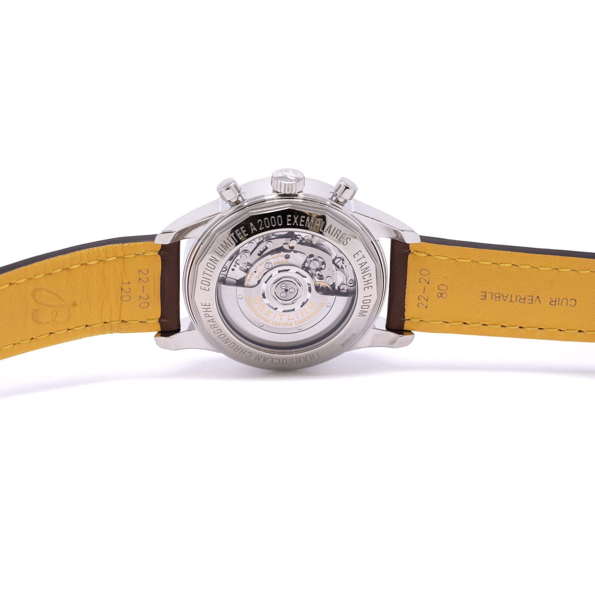 Breitling Transocean Chronograph GMT Watch w/ Box