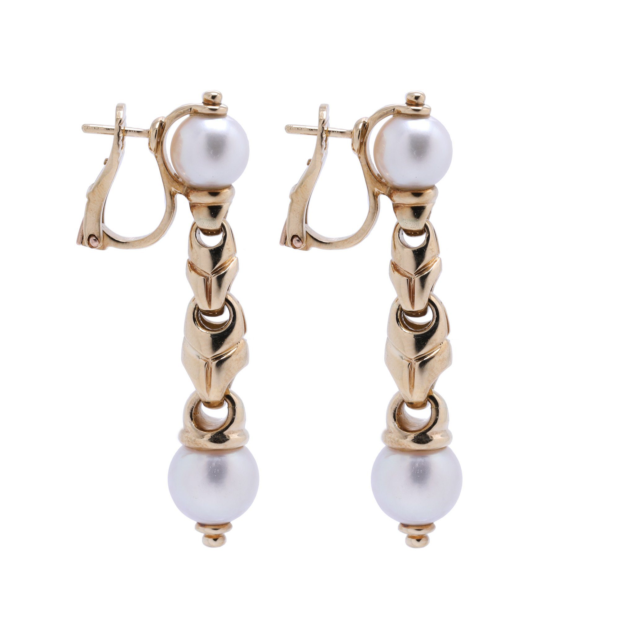 Bulgari Pearl Drop Earrings