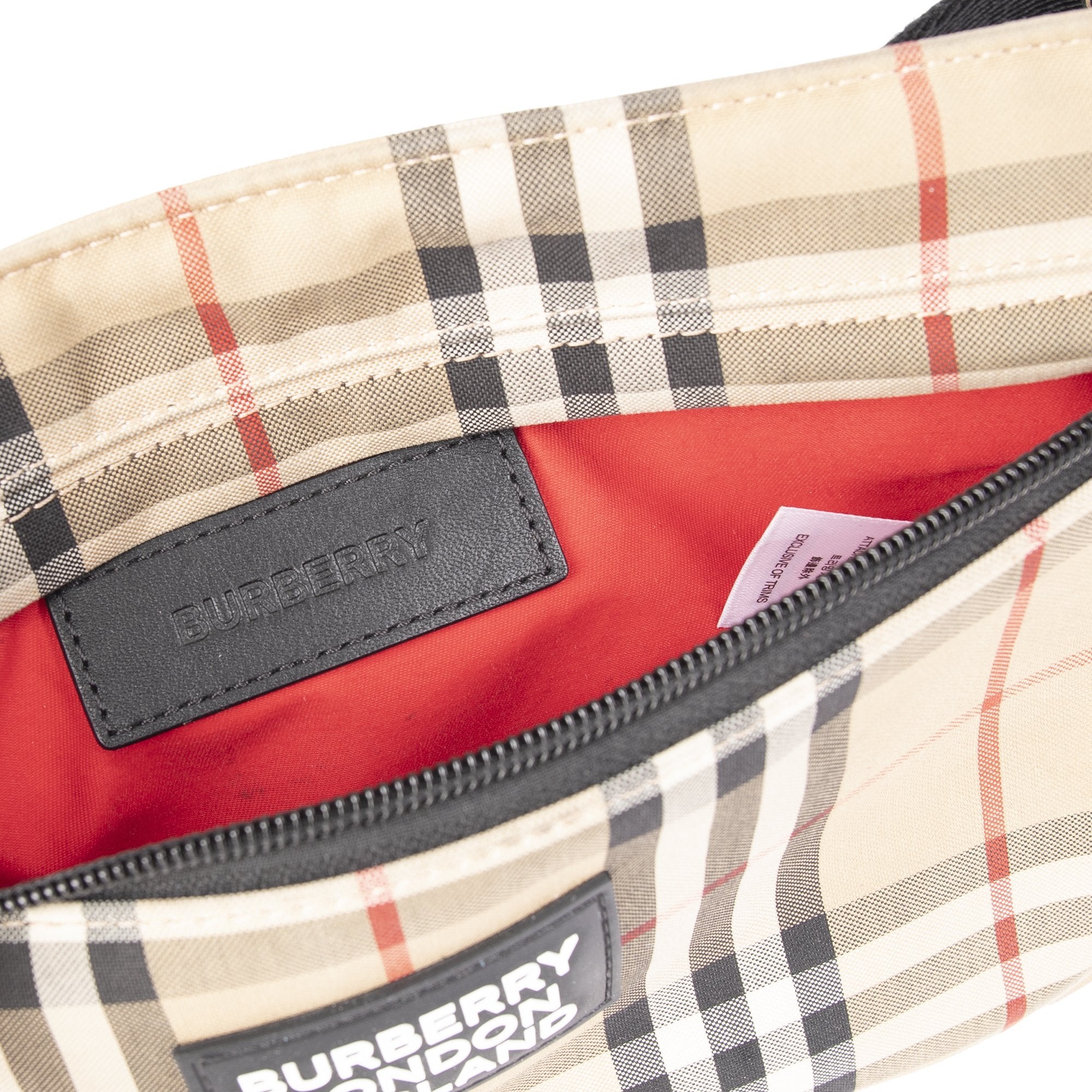 Burberry 2020 Logo Applique Vintage Check & Leather Bum Bag