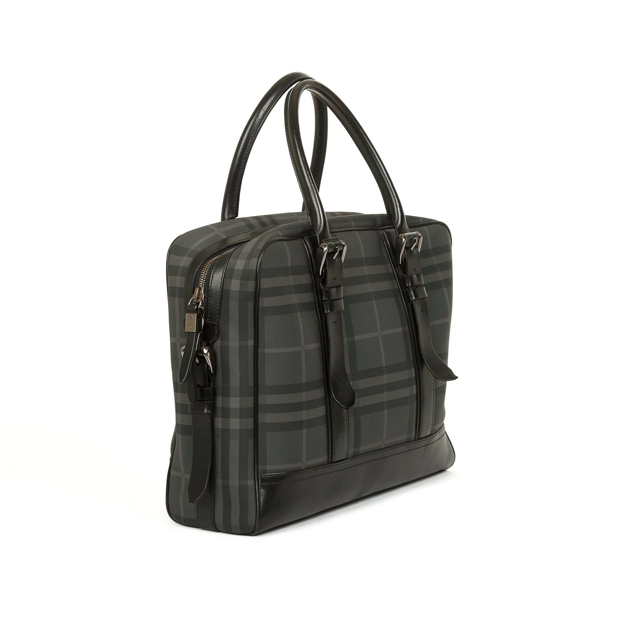 Burberry Black London Check Briefcase