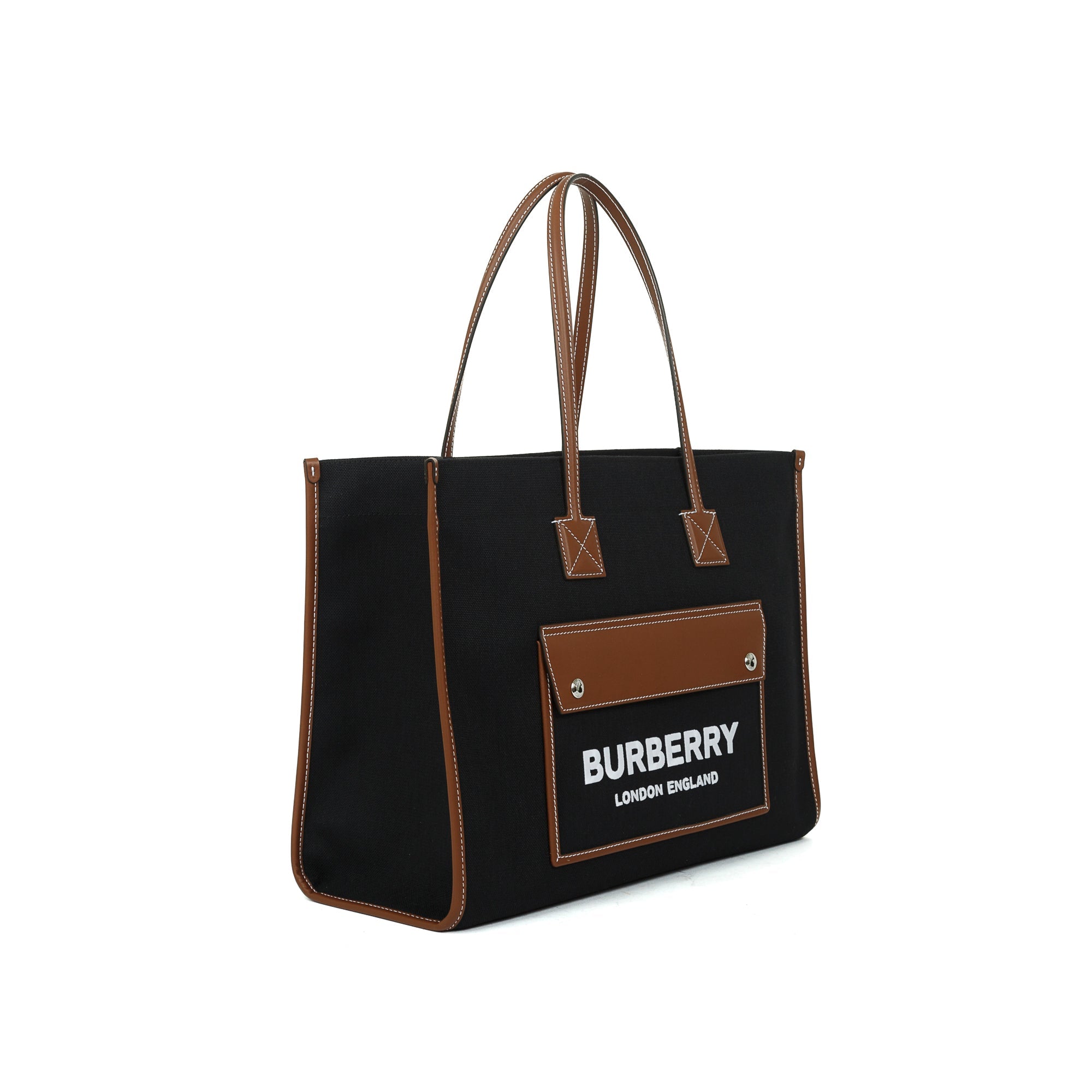 Burberry Canvas & Leather Medium Freya Tote