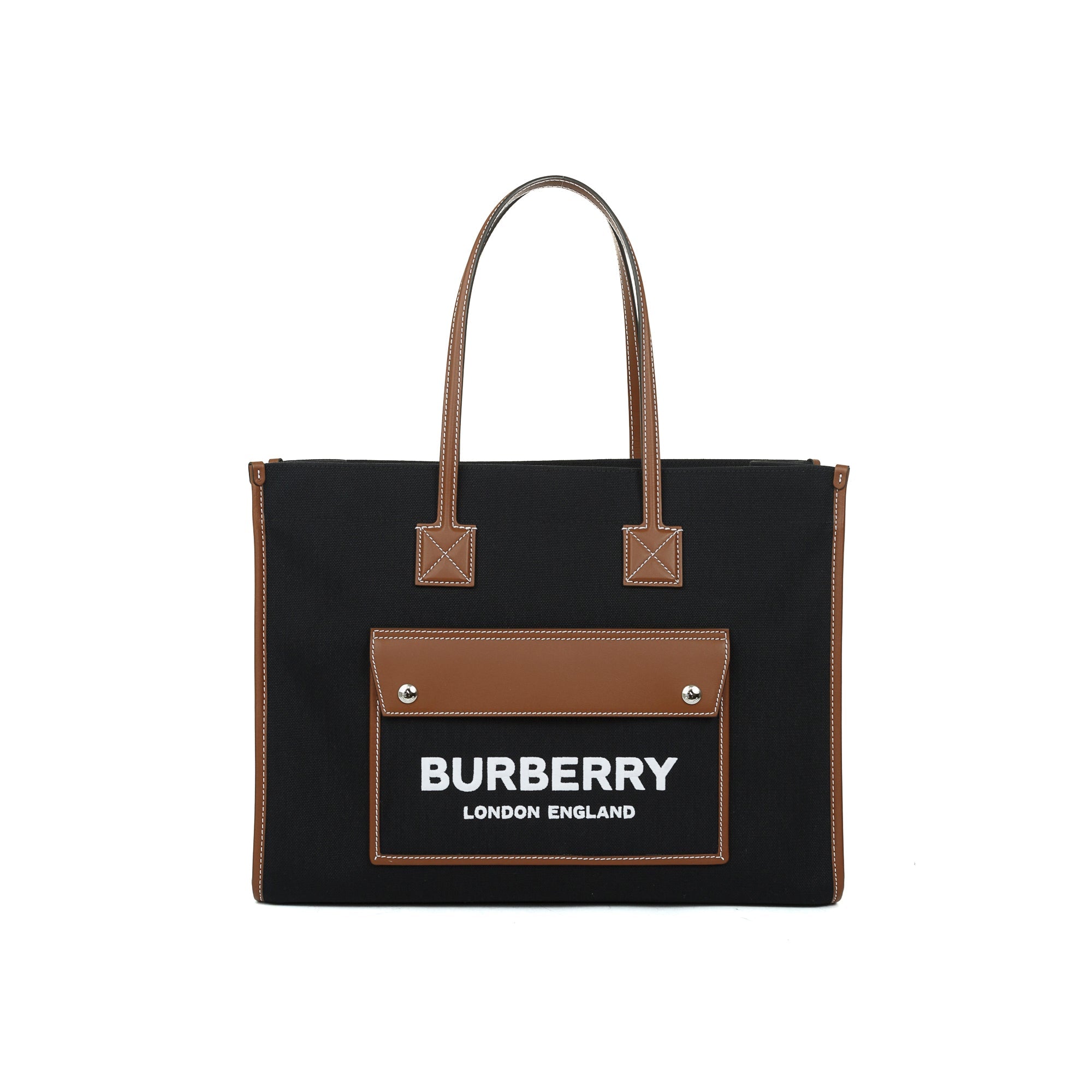 Burberry Canvas & Leather Medium Freya Tote