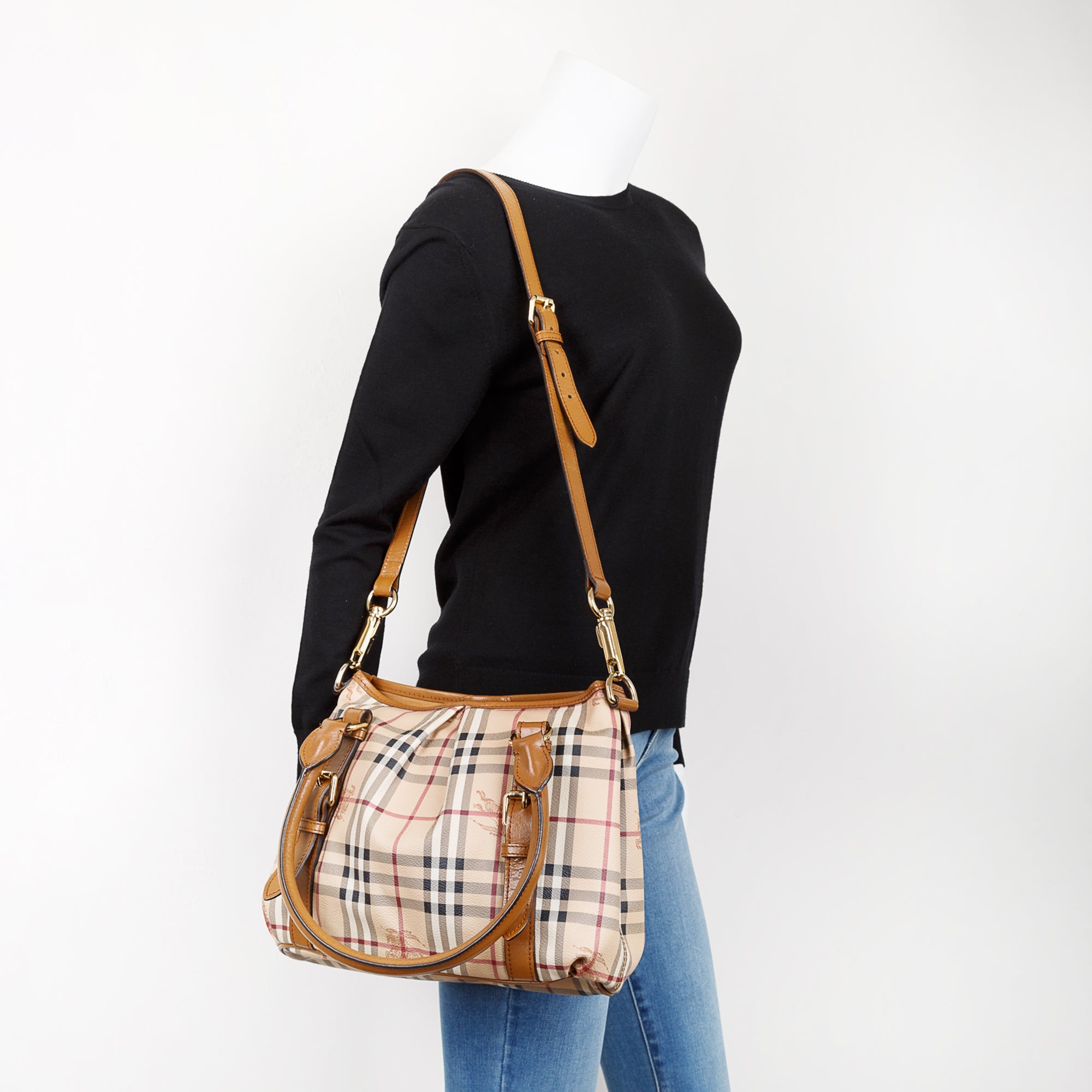 Burberry Haymarket Check Northfield Tote w/ Strap