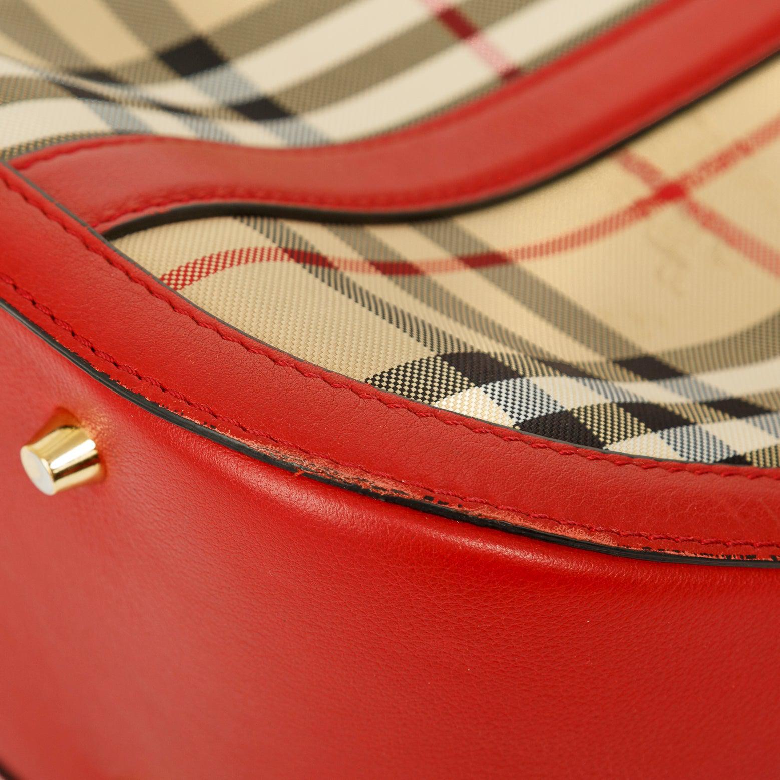 Burberry Horseferry Check Small Orchard Bowling Bag w/ Strap