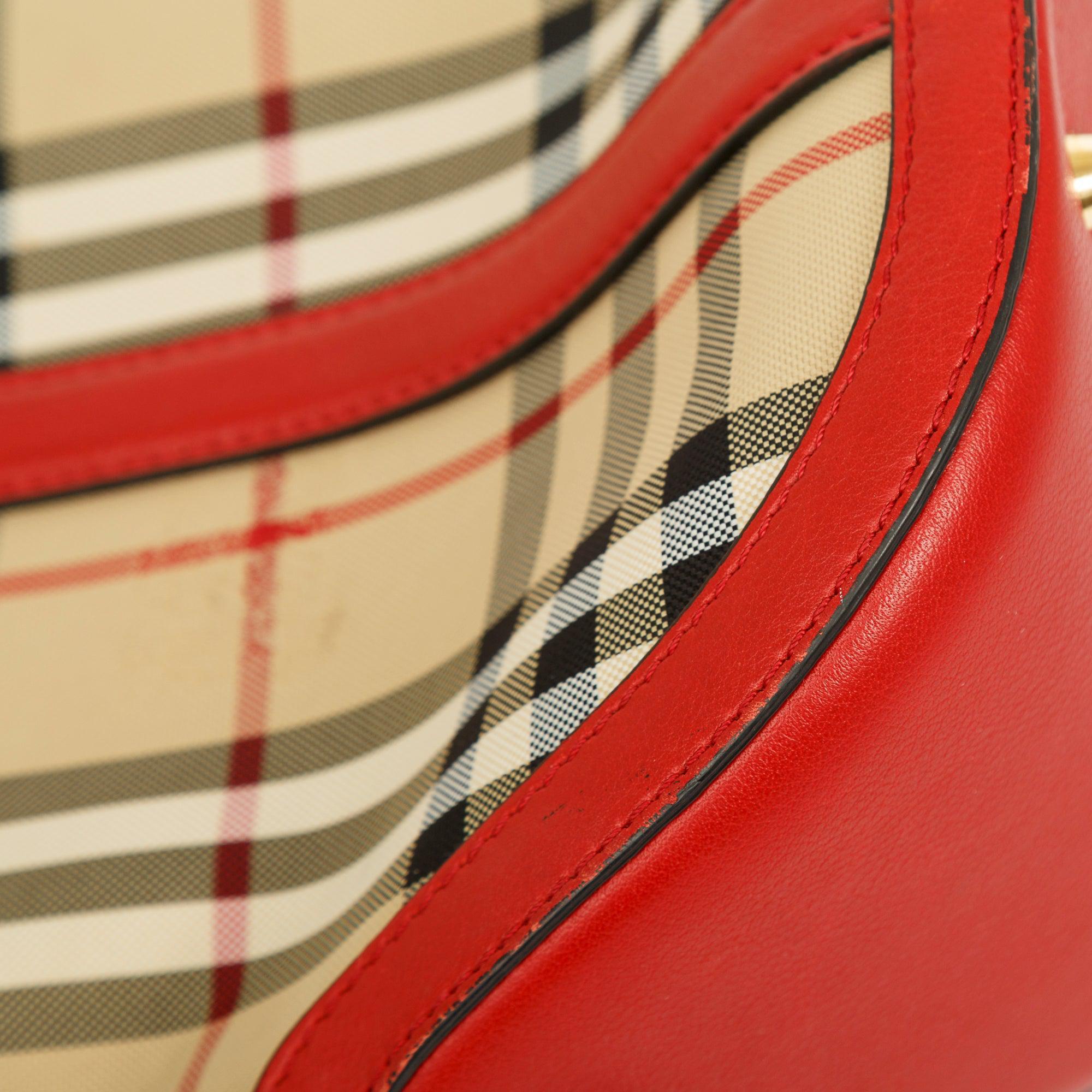 Burberry Horseferry Check Small Orchard Bowling Bag w/ Strap