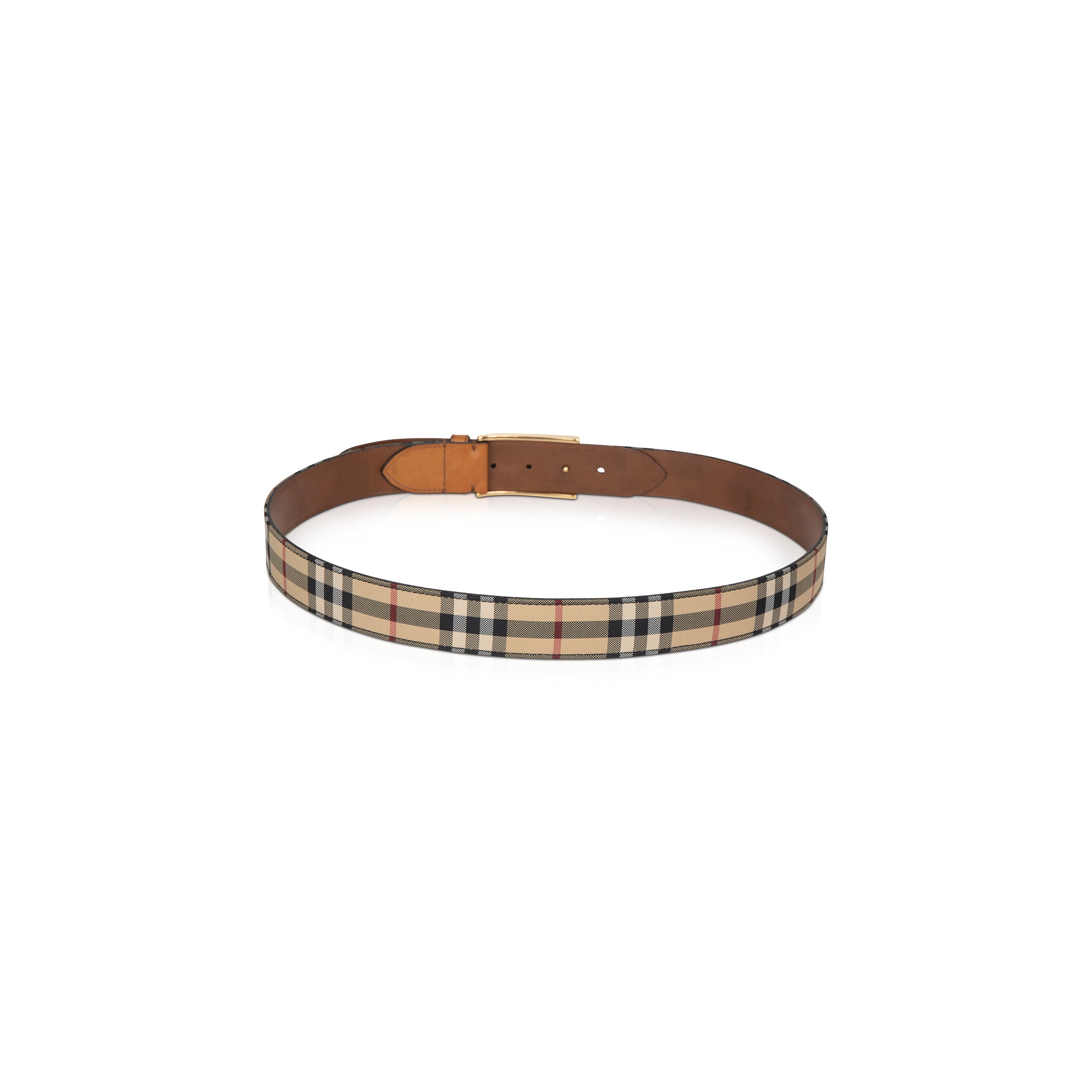 Burberry Horseferry Check and Leather Belt