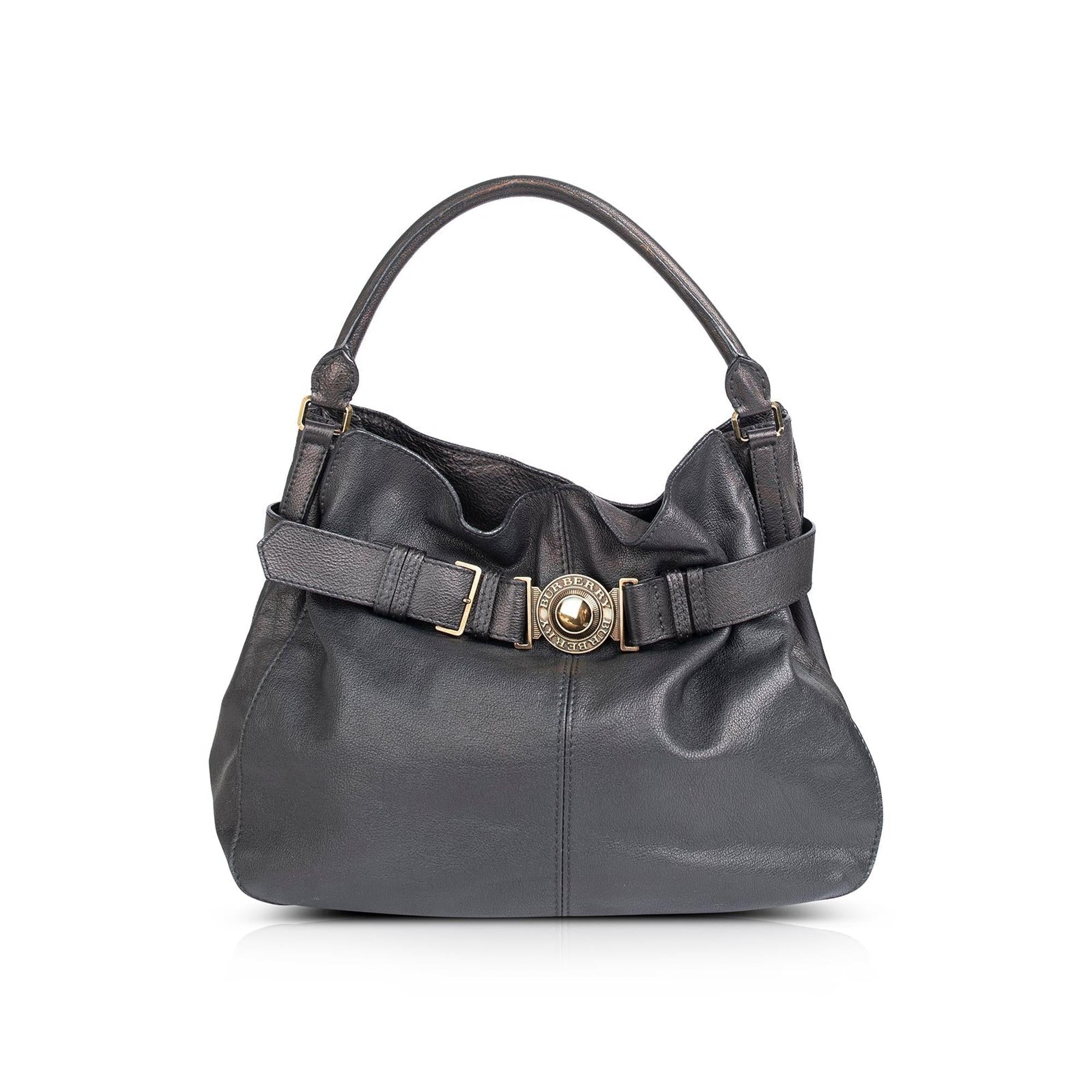 Burberry Large Lambeth Leather Hobo