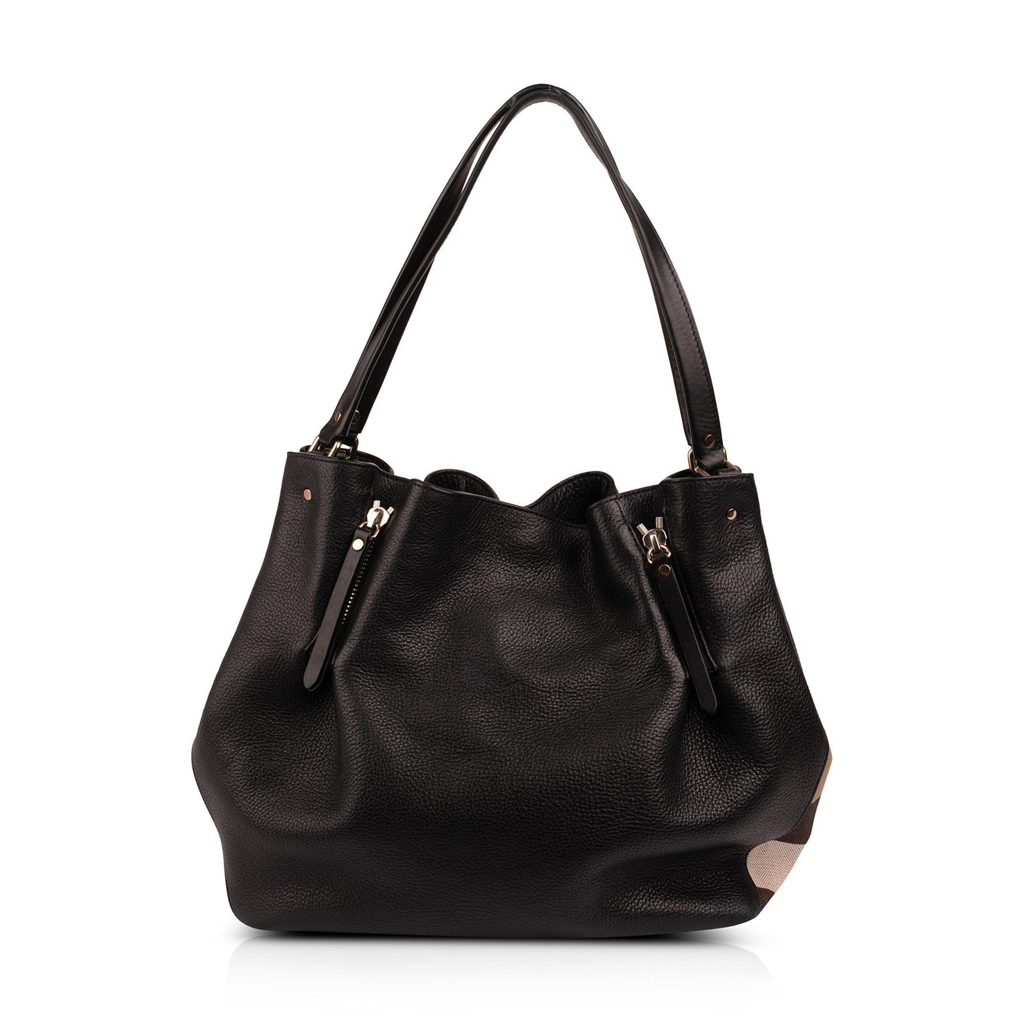 Burberry Medium Maidstone Leather & House Check Tote