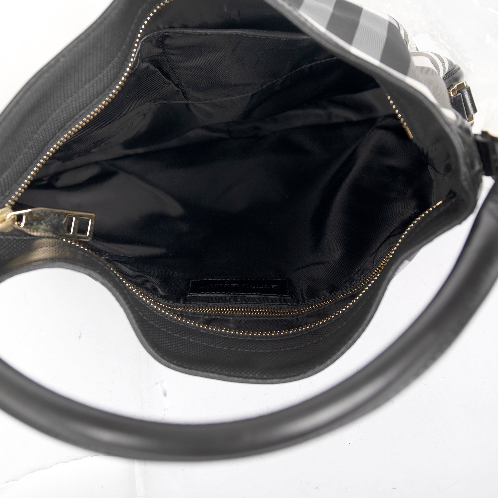 Burberry Nylon Beat Check Grafton Bag