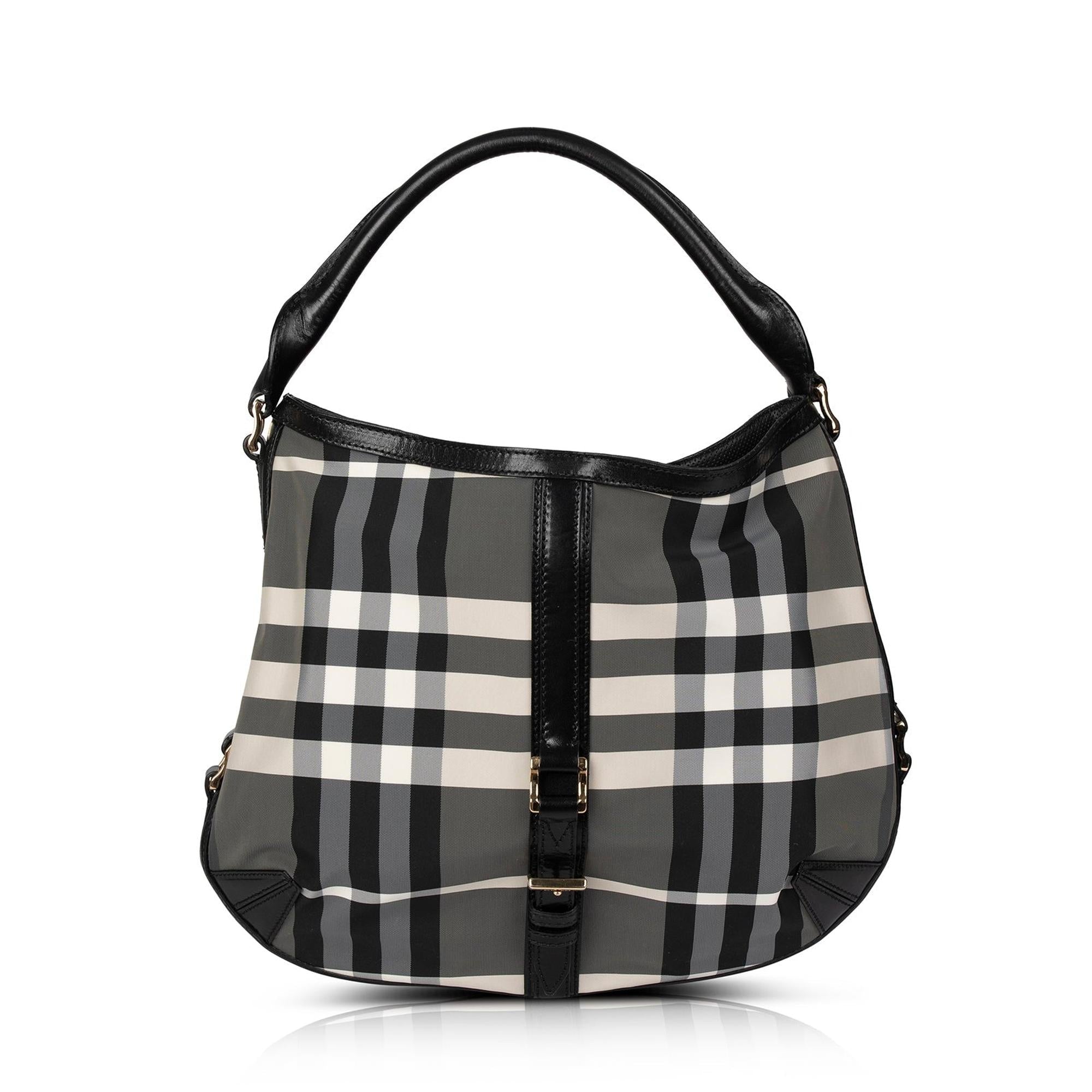 Burberry Nylon Beat Check Grafton Bag