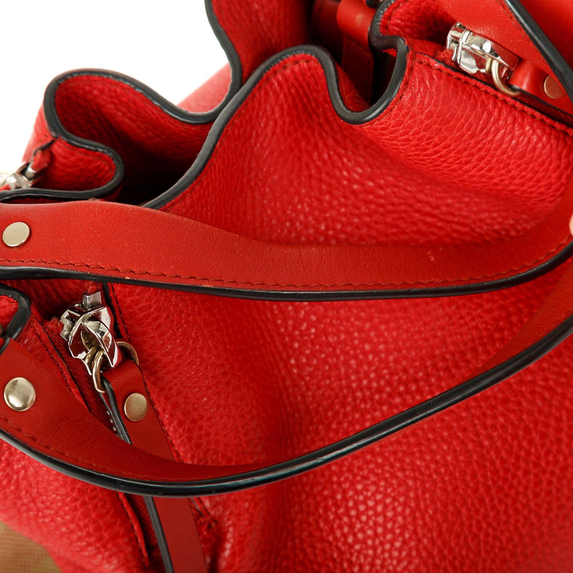 Burberry Small Maidstone Leather & House Check Tote